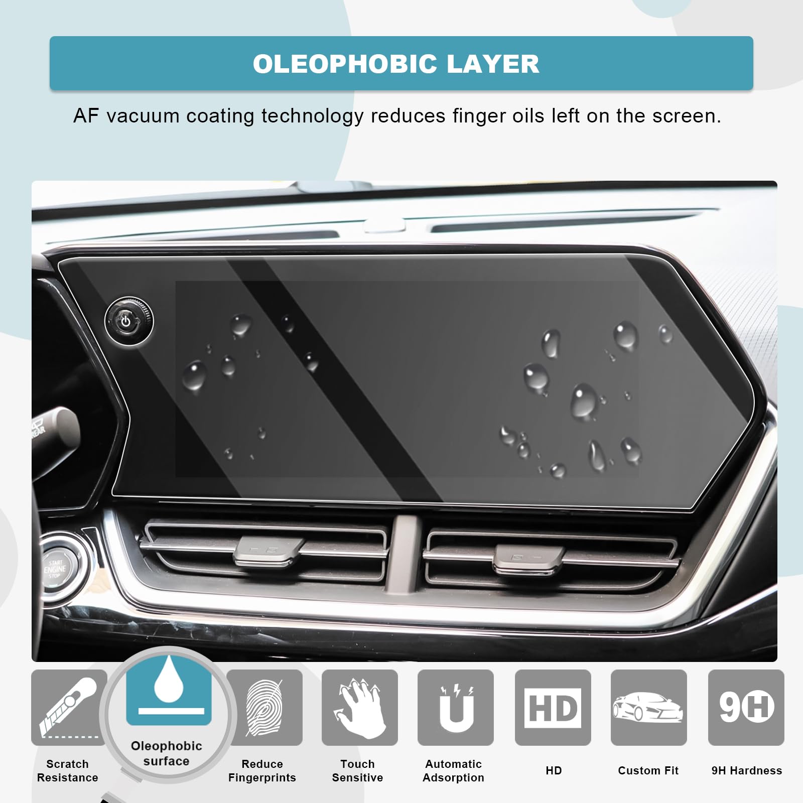 2024-2025 Chevy Trax & Trailblazer 11in Tempered Glass Screen Protector - for LT/2RS/ACTIV Models (Not LS/1RS) - Scratch & Impact Protection