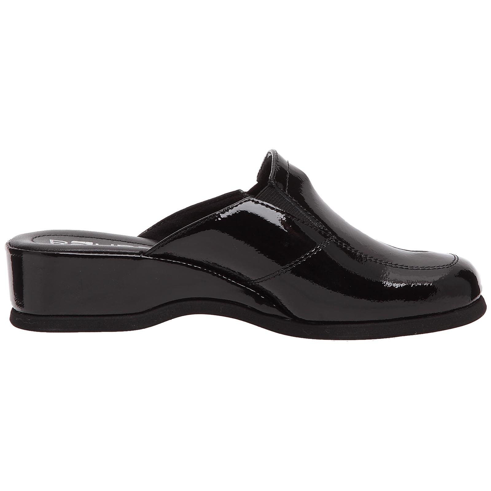 Women's Slip-On Clogs Slippers - Comfortable Black Vernis Noir House Shoes Size 7 | Perfect for Indoor Relaxation, Spa Days & Cozy Home Wear