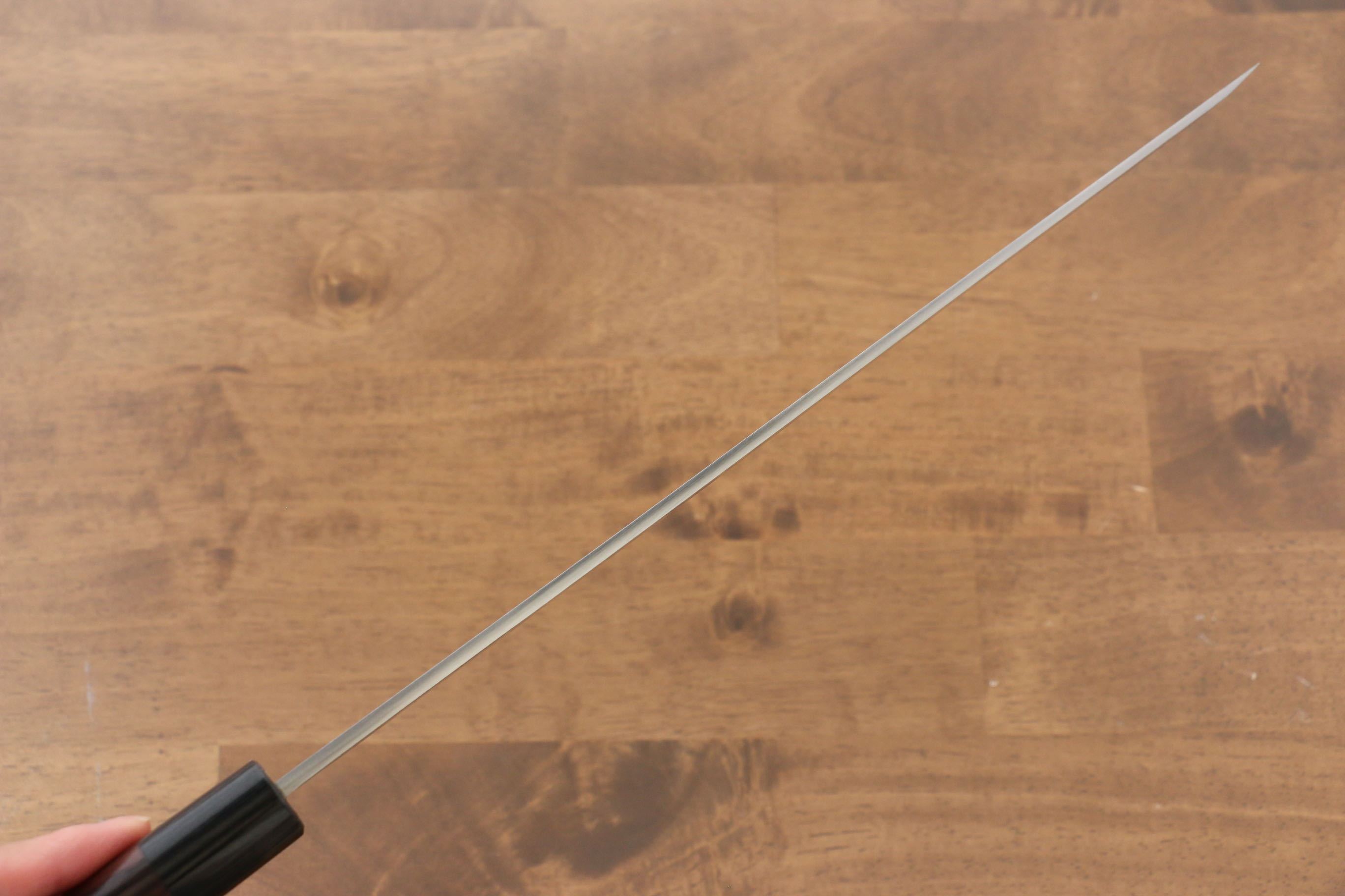 Jikko White Steel No.2 Sakimaru Yanagiba 300mm Japanese Sushi Knife with Premium Ebony Handle - Perfect for Sushi Chefs & Professional Japanese Cuisine Preparation
