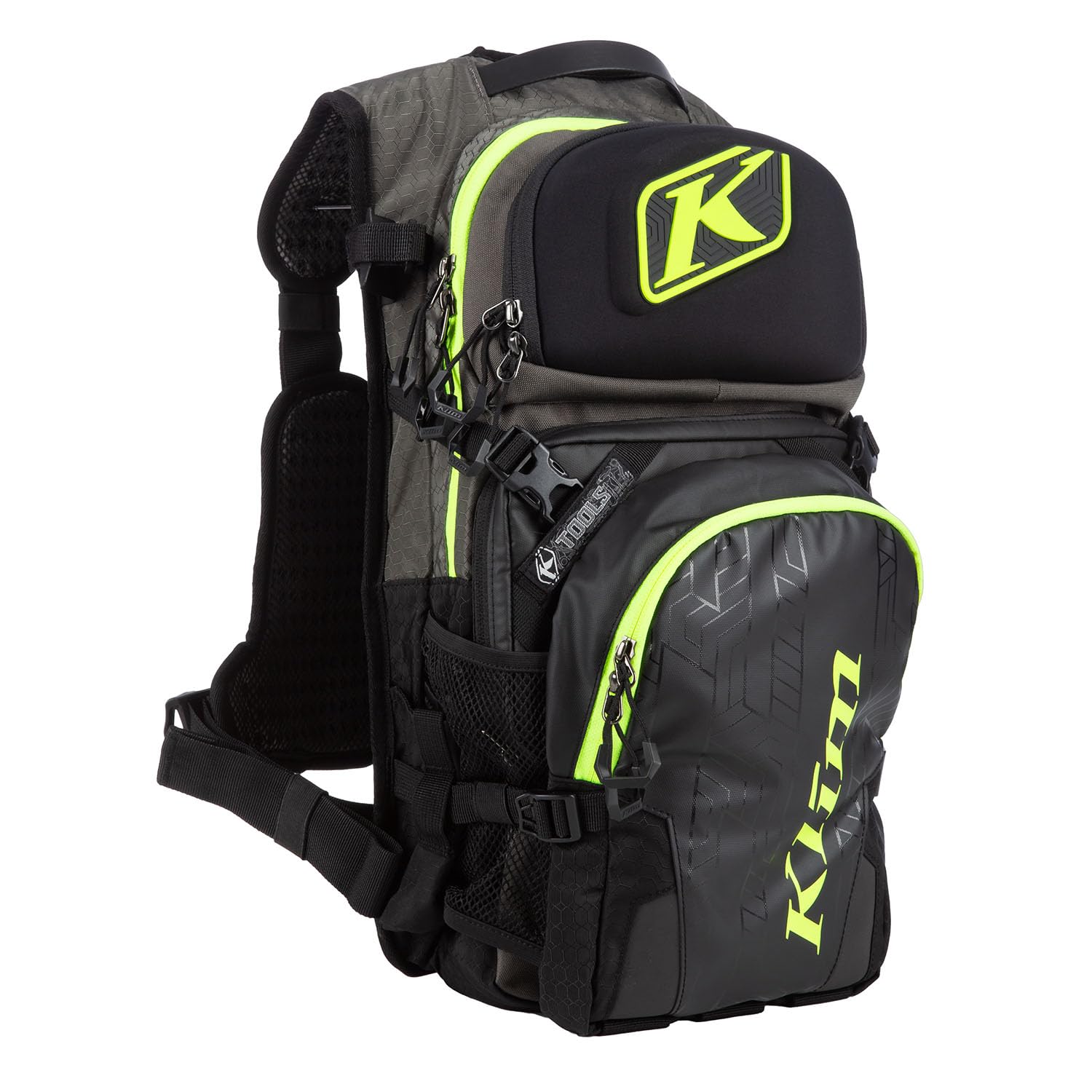 KLIM Nac Pak Technical Backpack - Durable Hiking & Travel Backpack with Hi-Vis Castlerock Design for Outdoor Adventures, Camping & Work Commutes