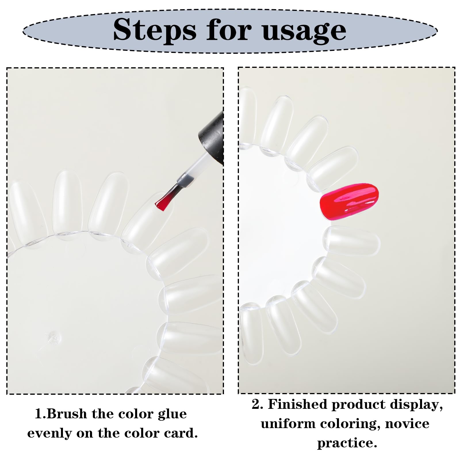 10 Pcs Clear Nail Swatch Wheels - Professional Nail Polish Color Display Sticks for Manicure Practice & Salon Use | Perfect for Nail Artists, DIY Enthusiasts & Beauty Professionals