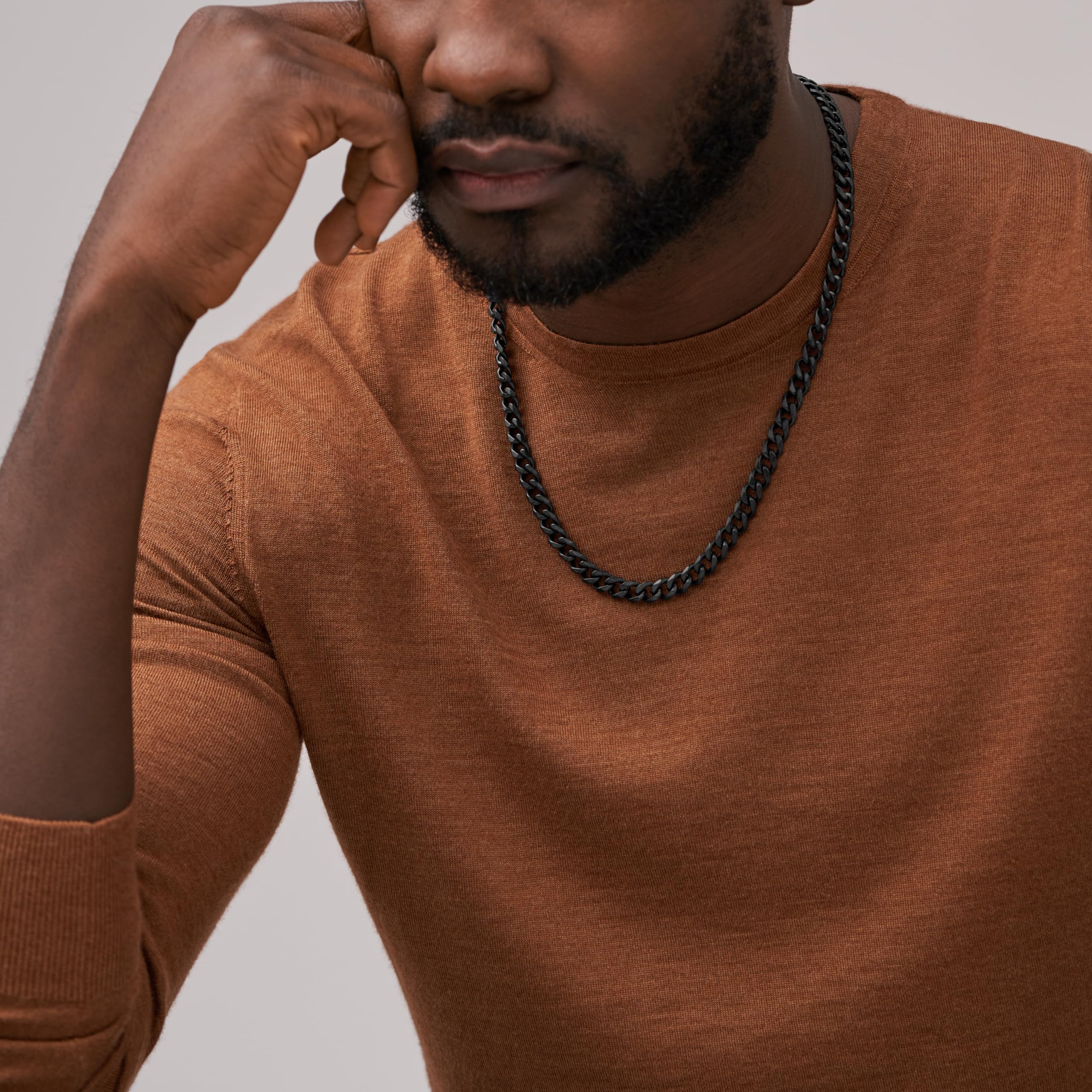 Fossil Men's Stainless Steel or Leather Necklace - Classic & Durable Jewelry for Everyday Wear, Gifts & Special Occasions