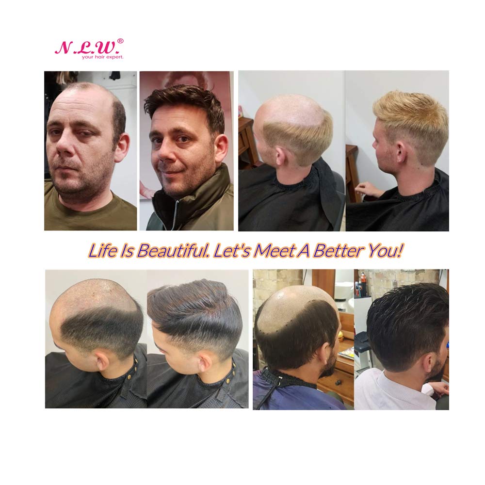 Natural Looking Men's Toupee - 10x8