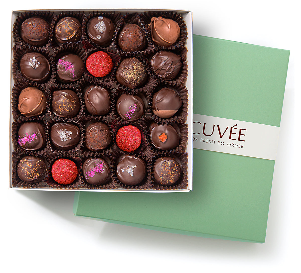 25-Piece Box of Fresh Chocolate Truffles - Gourmet Assorted Flavors for Gifts, Parties & Dessert Platters