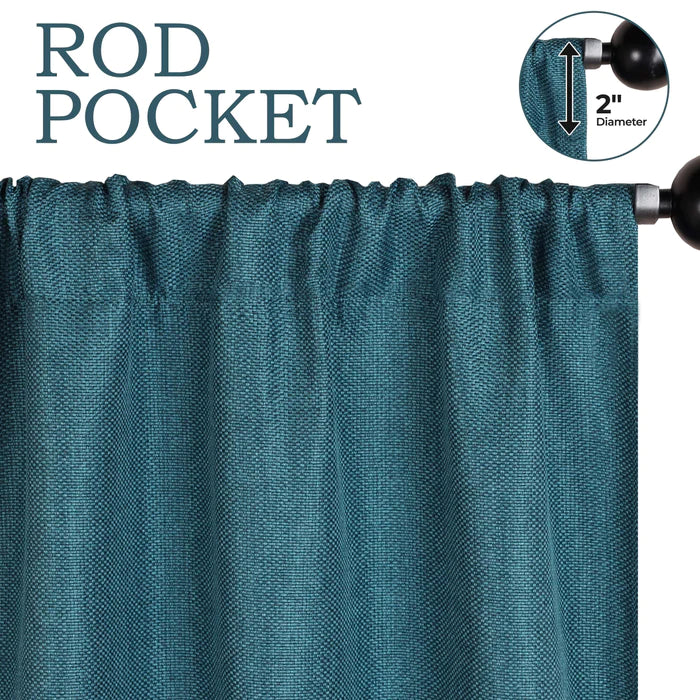 Blackout Curtains Set of 2 Panels - Jaxon Textured Room Darkening Window Drapes for Bedroom, Living Room & Home Theater (54x84 Inches)