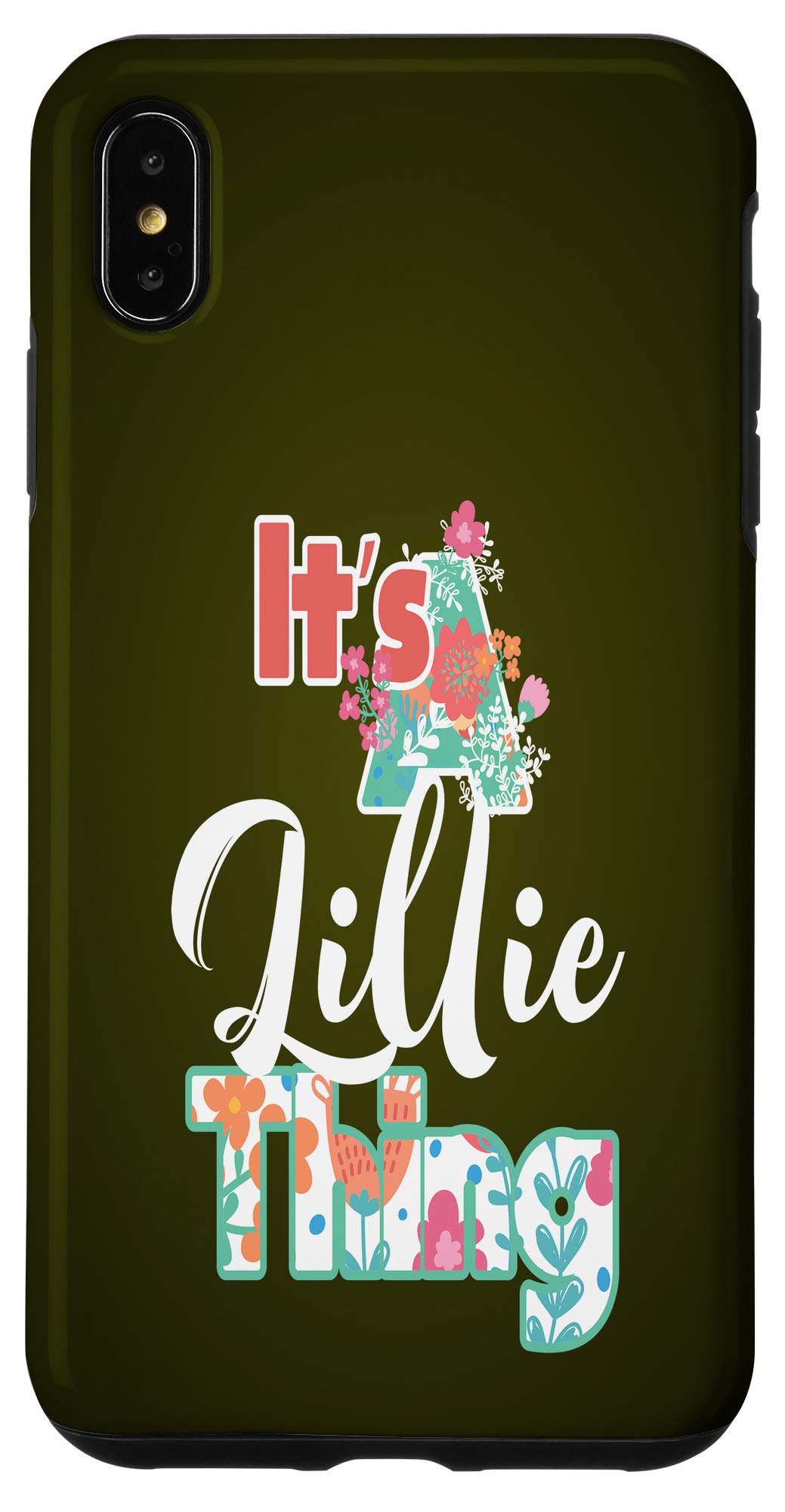 iPhone XS Max Case - Lillie Thing Funny Women's Name Phone Cover | Cute Protective Case for Girls & Women | Perfect Gift for Birthday, Christmas & Daily Use