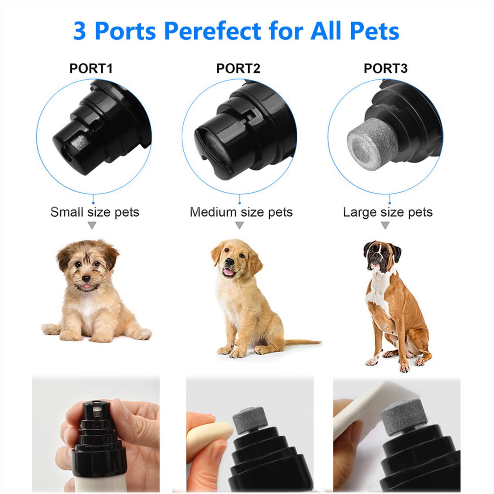 Silent Grind Pro Dog Nail Grinder - Rechargeable Electric Pet Nail Trimmer with Super Quiet Technology for Safe & Easy Grooming - Perfect for Small to Medium Dogs at Home or Professional Use