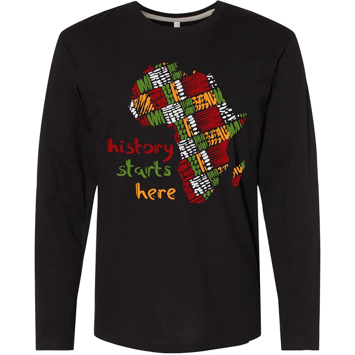 Inktastic Black History Month African American Heritage Long Sleeve T-Shirt for Men & Women - Celebrate Culture & Unity with Stylish Casual Wear for School, Work & Community Events