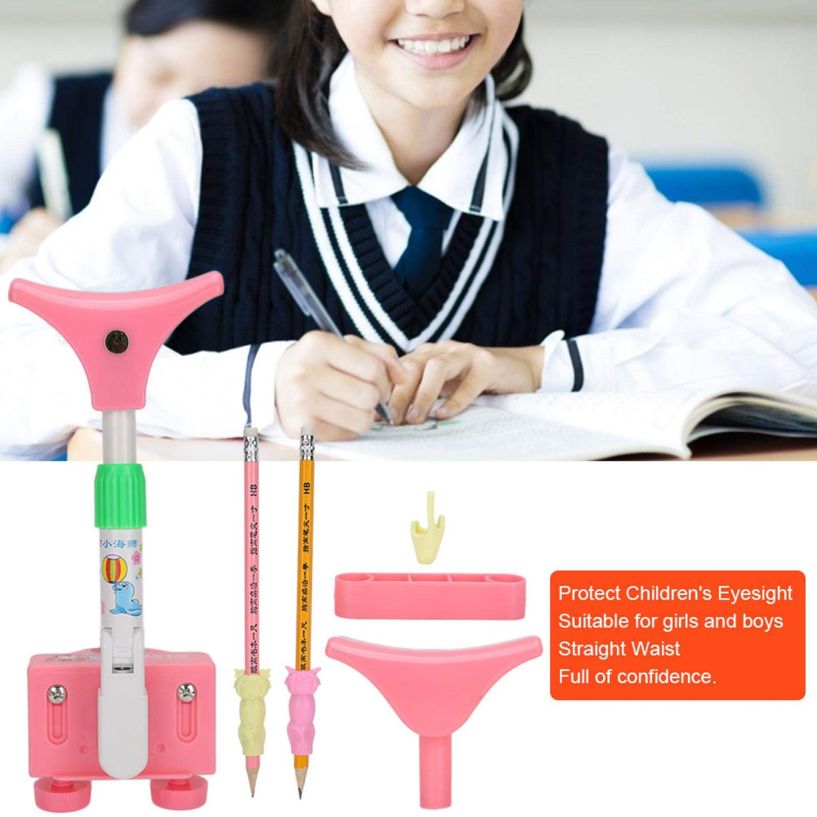 Anti-Myopia Posture Corrector for Kids - Adjustable Sitting Support Brace, Writing & Reading Orthotic Instrument - Ideal for Study Desk, Computer Work & Office Use to Improve Posture & Reduce Eye Strain
