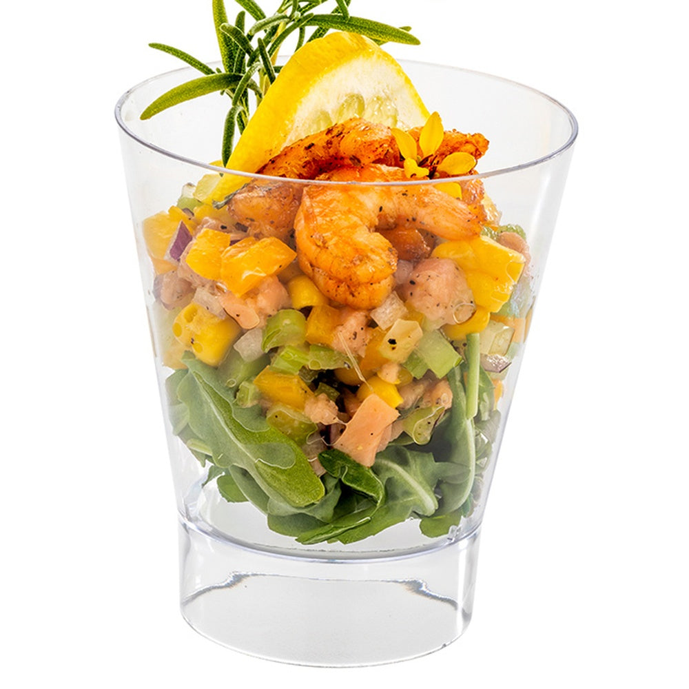 7 oz Clear Plastic Parfait Glasses - Round Dessert Cups (3