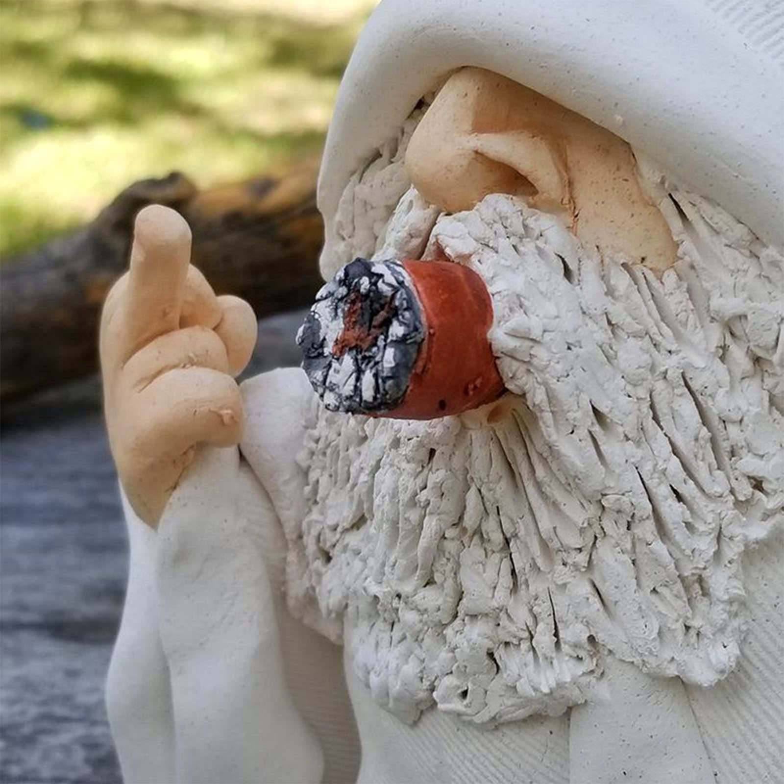 Smoking Wizard Big Tongue Gnome Statue - Funny Outdoor Garden Decor for Lawn, Yard & Indoor Use - Whimsical Lawn Ornament & Unique Home Decoration - Perfect for Halloween, Christmas & Themed Parties
