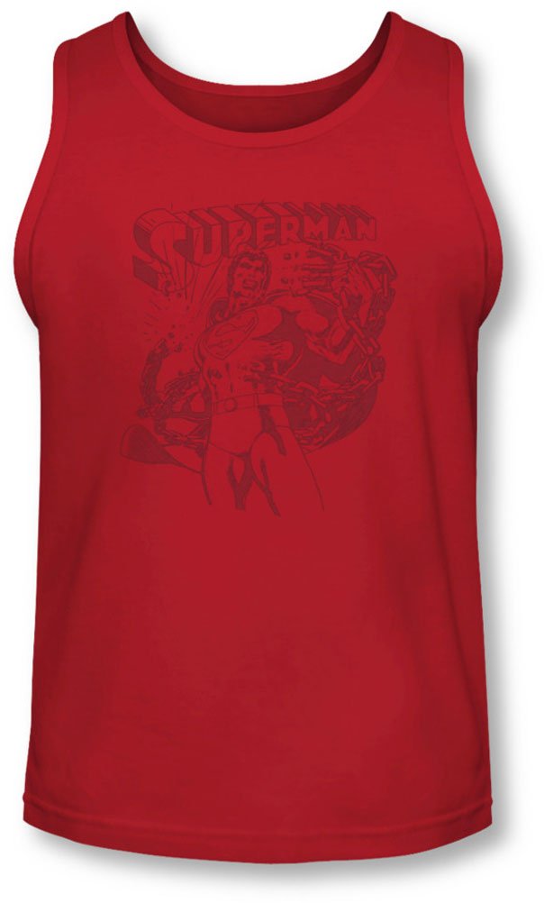 Superman Code Red Men's Tank Top - Lightweight & Breathable for Gym, Workout, and Casual Wear