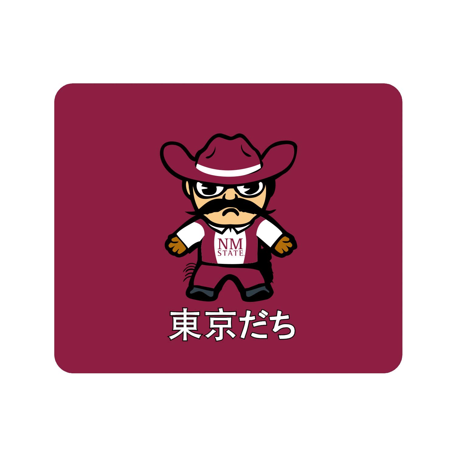 OTM Essentials New Mexico State University Standard Fabric Mouse Pad - Non-Slip Desk Accessory for Gaming & Office Use - Classic Tokyodachi Design for Computers & Workstations