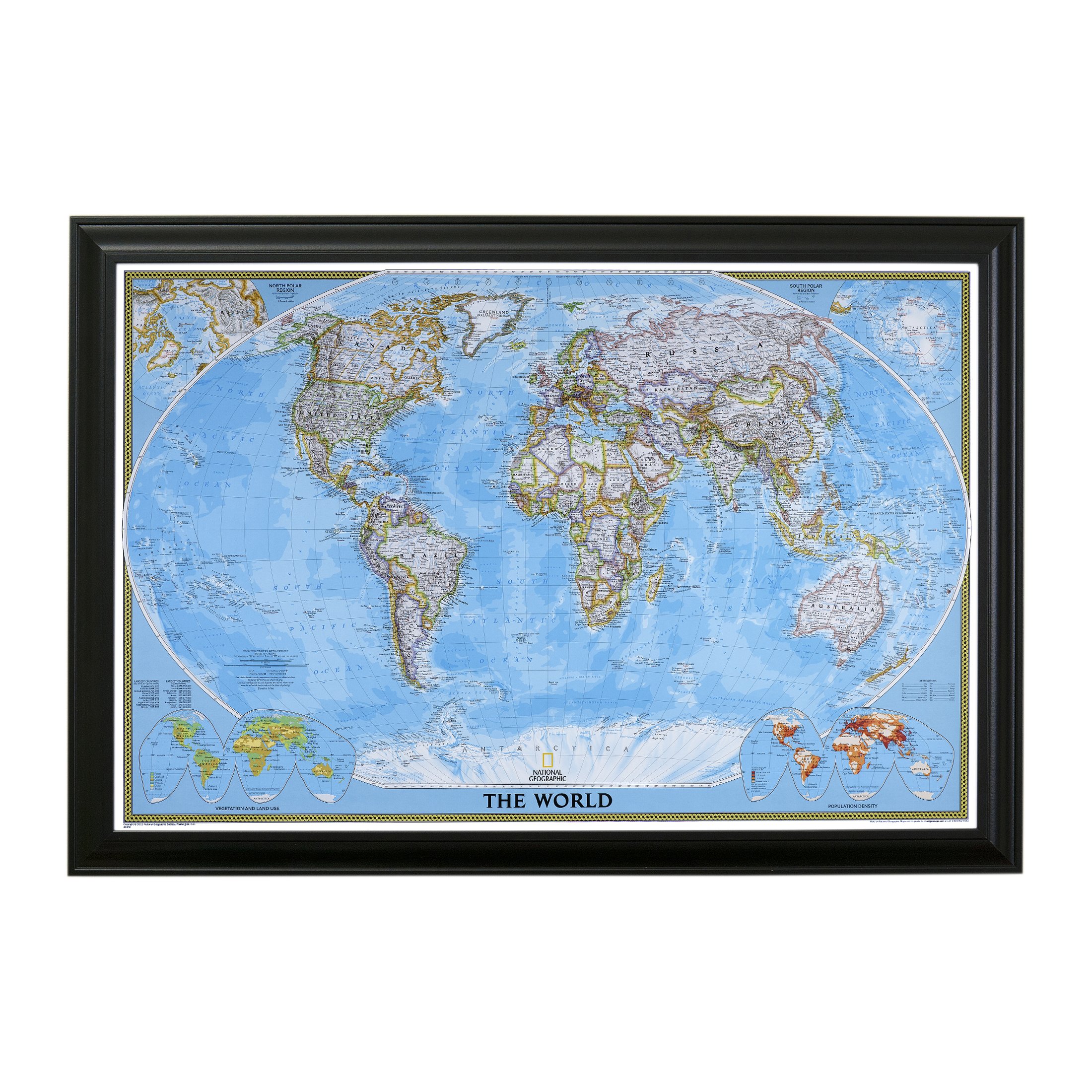 Push Pin Travel Map - Classic World Black with 150 Pins for Tracking Adventures - 27.5