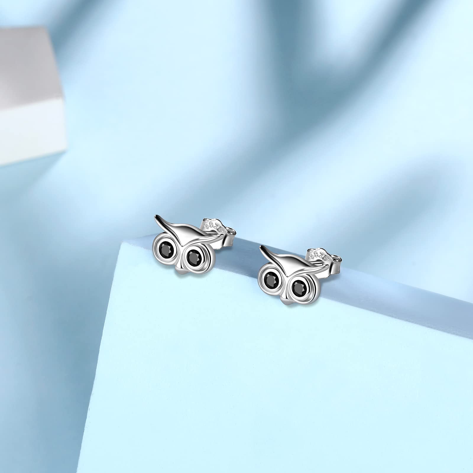 925 Sterling Silver Cute Animal Stud Earrings - Gecko, Lizard & Owl Designs for Women & Men | Unisex Jewelry Gift for Her | Perfect for Casual Wear, Parties & Special Occasions