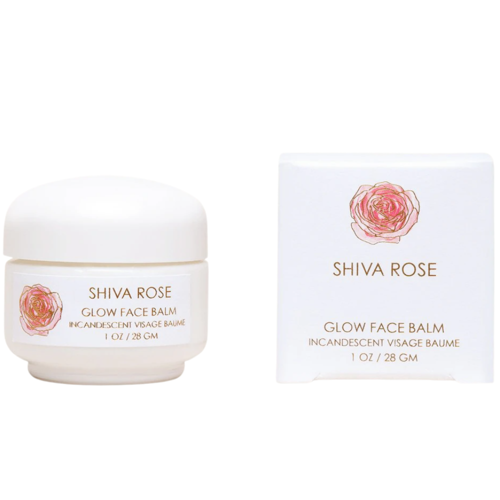 Shiva Rose Glow Face Balm - Organic Hydrating Moisturizer for Dry Skin | Day & Night Cream with Rosehip Oil | Perfect for Sensitive Skin & Anti-Aging Routine