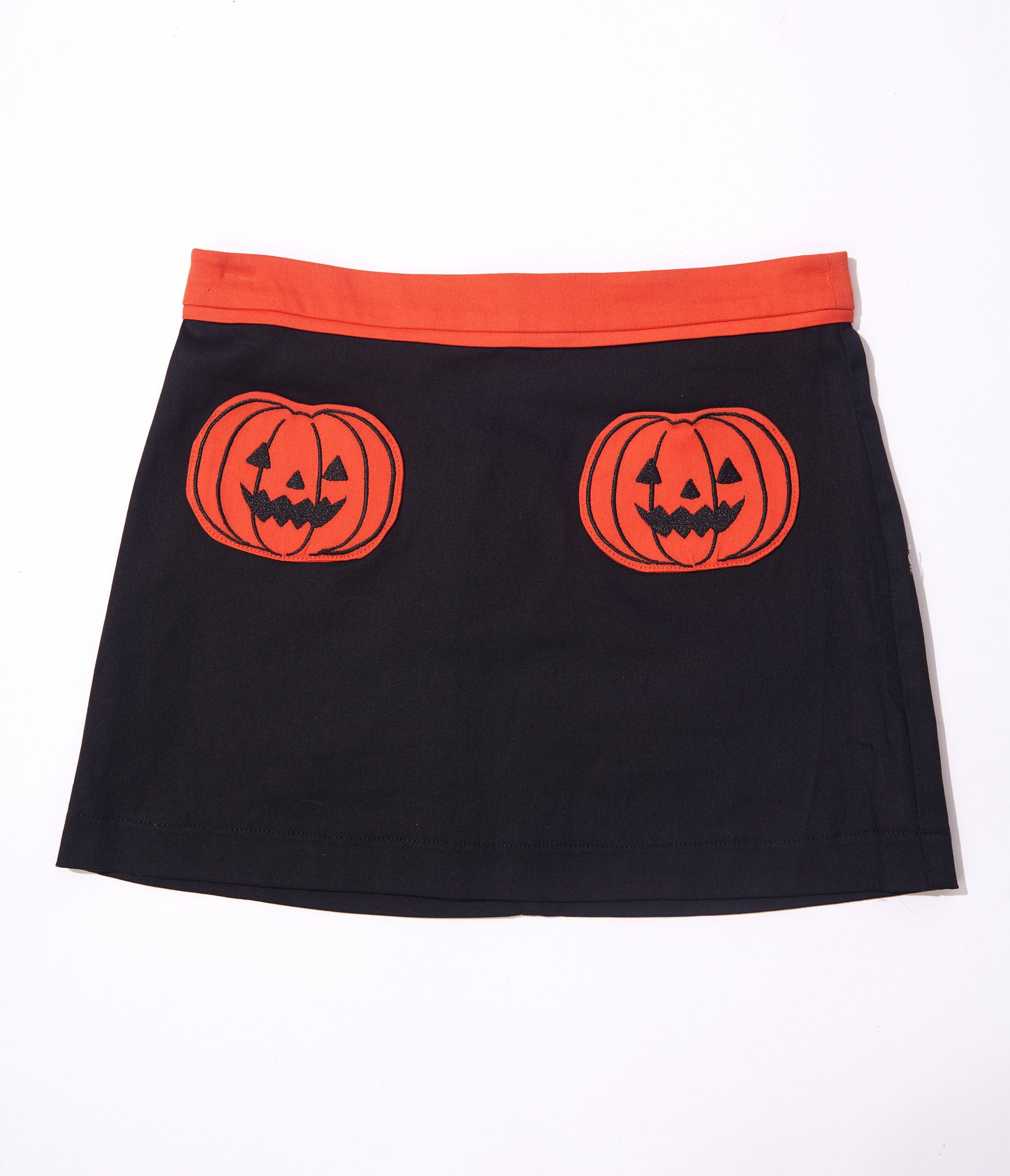 Smak Parlour Girls Black Pumpkin Patch Pocket Skirt - Stylish and Comfortable Fall Fashion for Kids, Perfect for Halloween, School, and Playdates