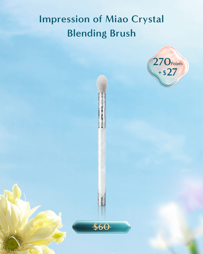 Premium Miao Crystal Makeup Blending Brush - Soft Synthetic Bristles for Flawless Foundation & Concealer Application - Perfect for Professional Makeup Artists & Beauty Enthusiasts