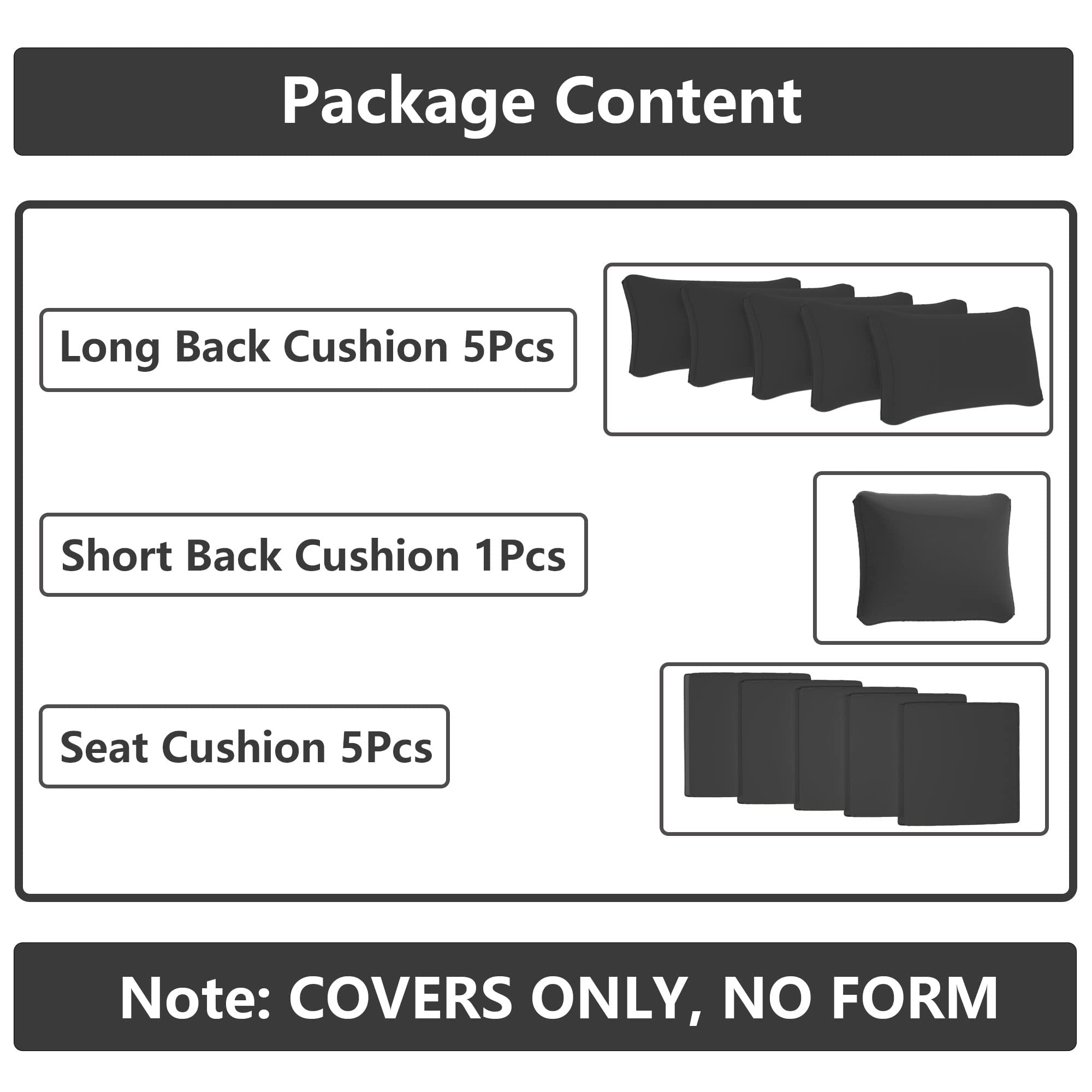Waterproof Gotland Patio Cushion Covers Replacement - Outdoor Furniture Slipcovers with Zipper for Sofa, Couch & Chair Seats | Durable & Weather-Resistant for Deck, Porch & Garden Use