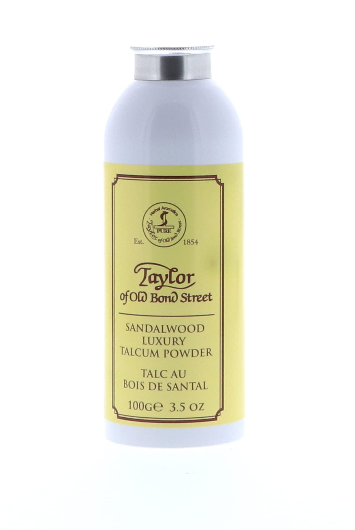 Taylor of Old Bond Street Sandalwood Talcum Powder - Classic Fragrance for Men, Long-Lasting Freshness | Perfect for Grooming, After Shave & Daily Use