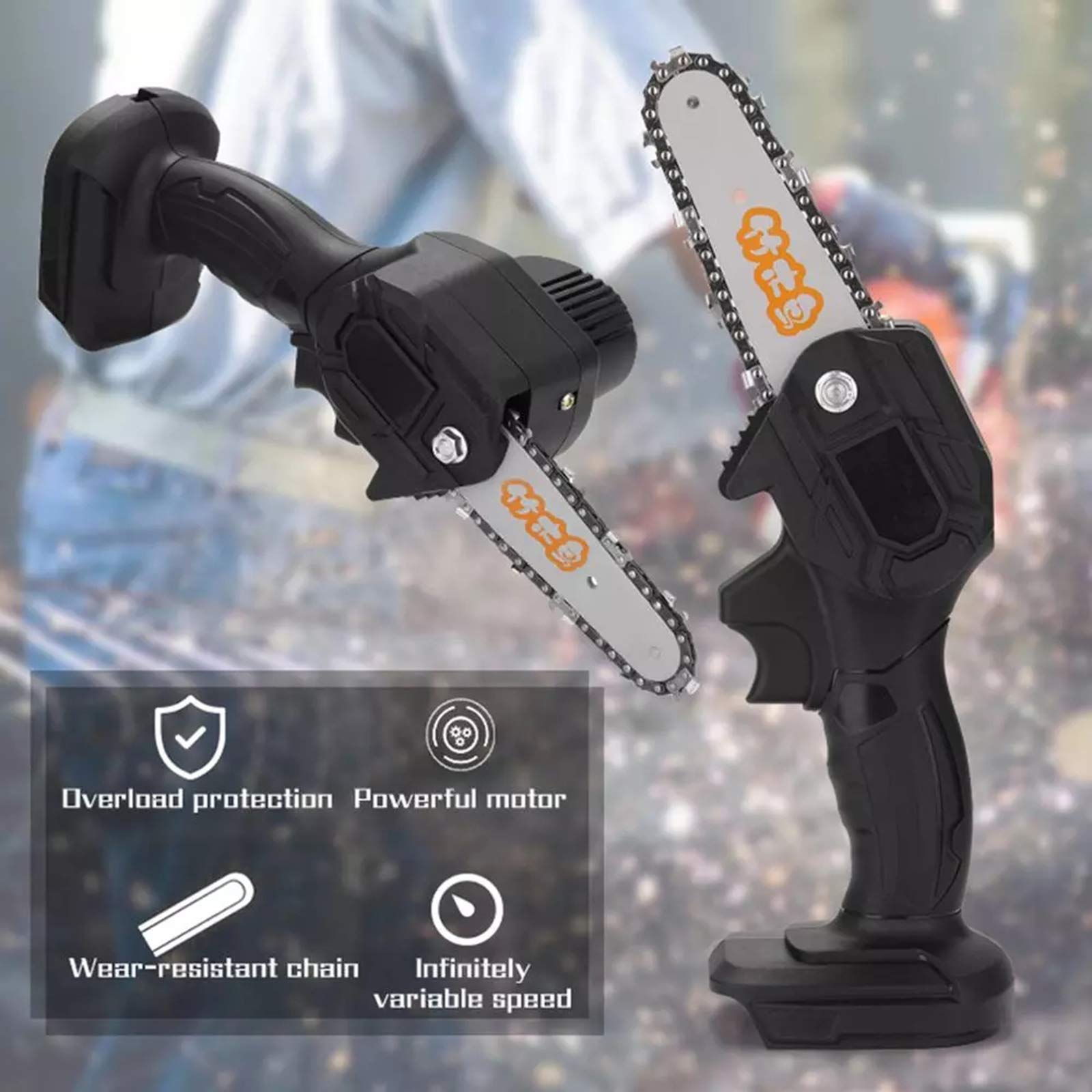**20V Cordless Chainsaw with Lithium Battery - Portable Electric Pruning Saw for Woodworking, Garden Logging & Tree Cutting - Lightweight & Rechargeable Mini Chainsaw (Includes Battery X1) - Perfect for DIY Projects, Yard Maintenance & Camping**
