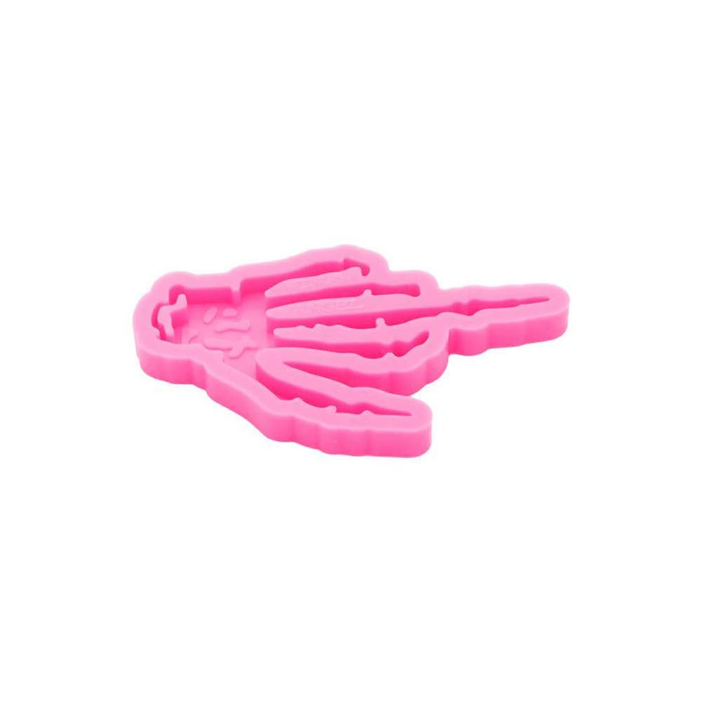 Skeleton Hand Resin Keychain Mold - DIY Silicone Mold for Resin, Polymer Clay, Chocolate & Cake Decorating - Perfect for Jewelry, Keychains & Necklace Casting - Halloween & Gothic Craft Supplies