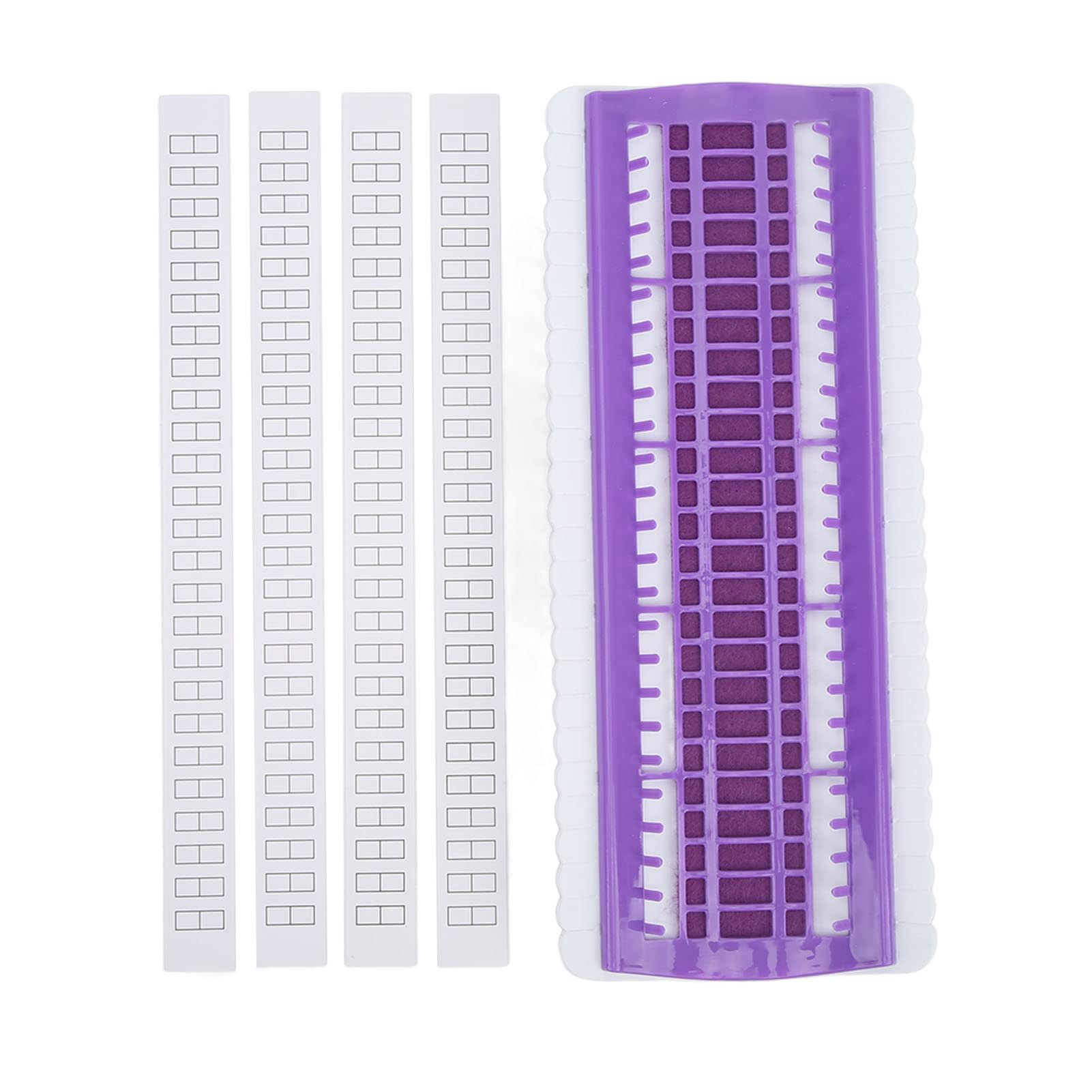 50-Position Floss Organizer for Cross Stitch - Tangle-Free Portable Thread Storage with 4 Replaceable Paper Inserts - Perfect for Embroidery, Needlework & Craft Organization (Purple) - Ideal for Travel, Home & DIY Projects