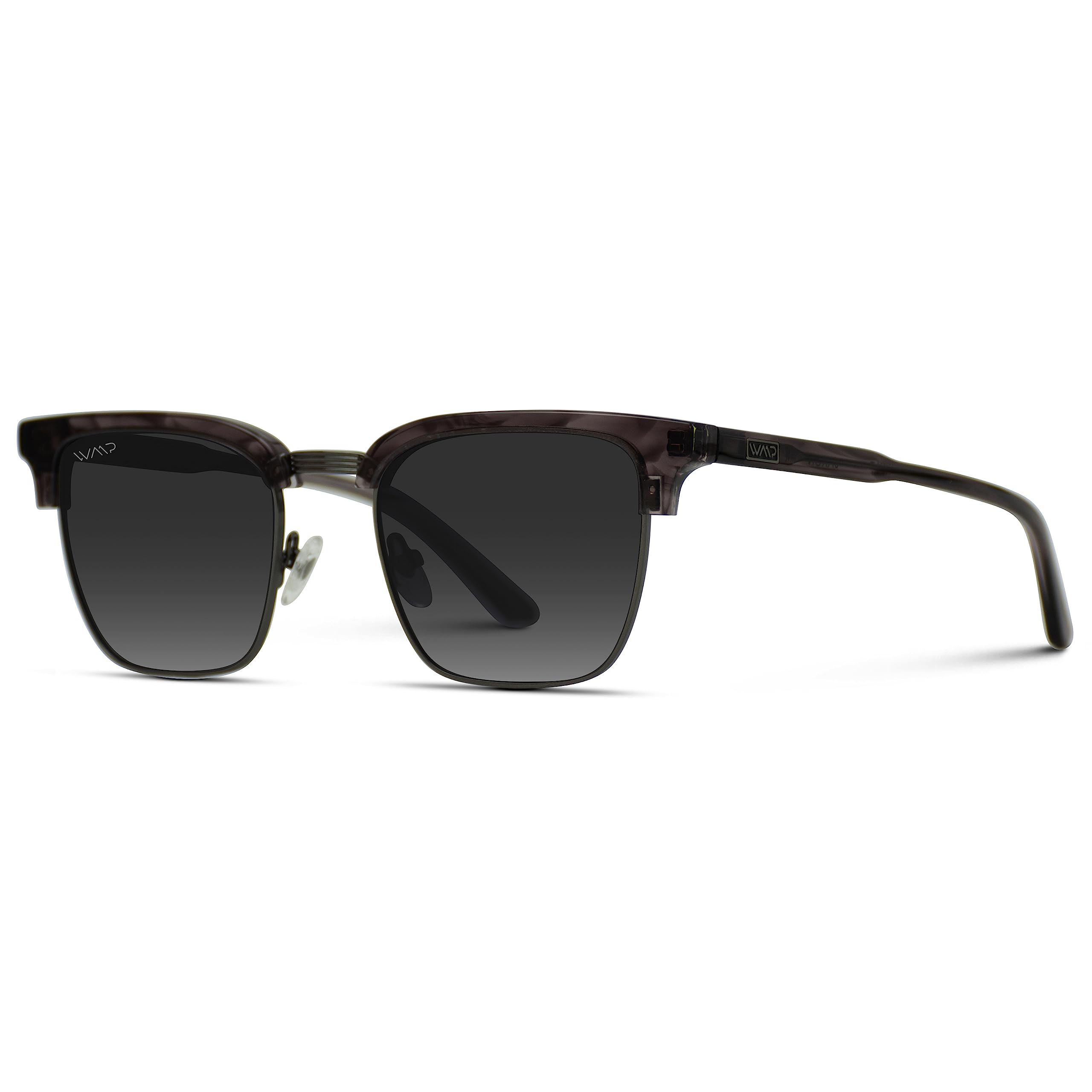 WearMe Pro Modern Semi-Rimless Rectangular Polarized Sunglasses for Men & Women - UV Protection, Lightweight & Stylish for Driving, Beach & Outdoor Activities