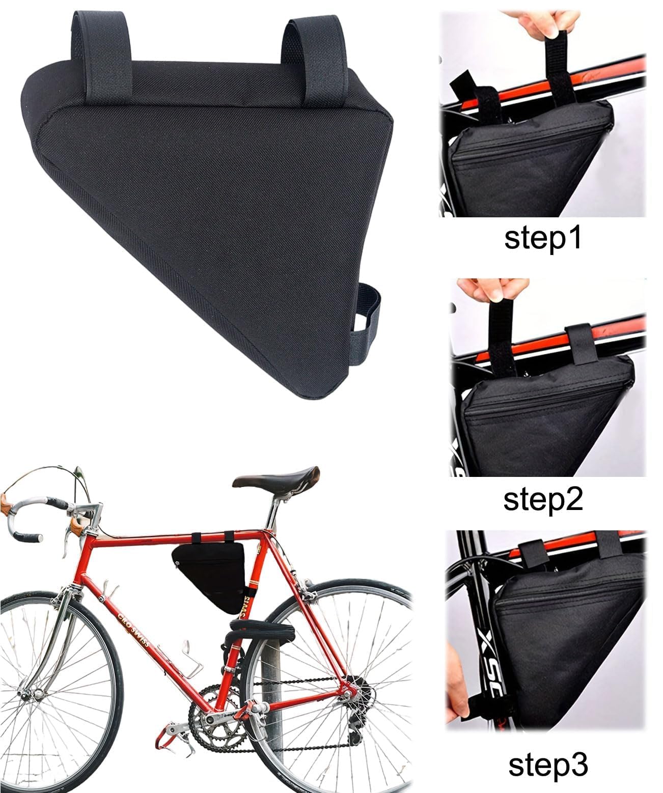 **Waterproof Bike Frame Bag - Durable Bicycle Triangle Storage Pouch for Cycling Accessories - Perfect for Mountain Biking, Commuting & Road Trips**
