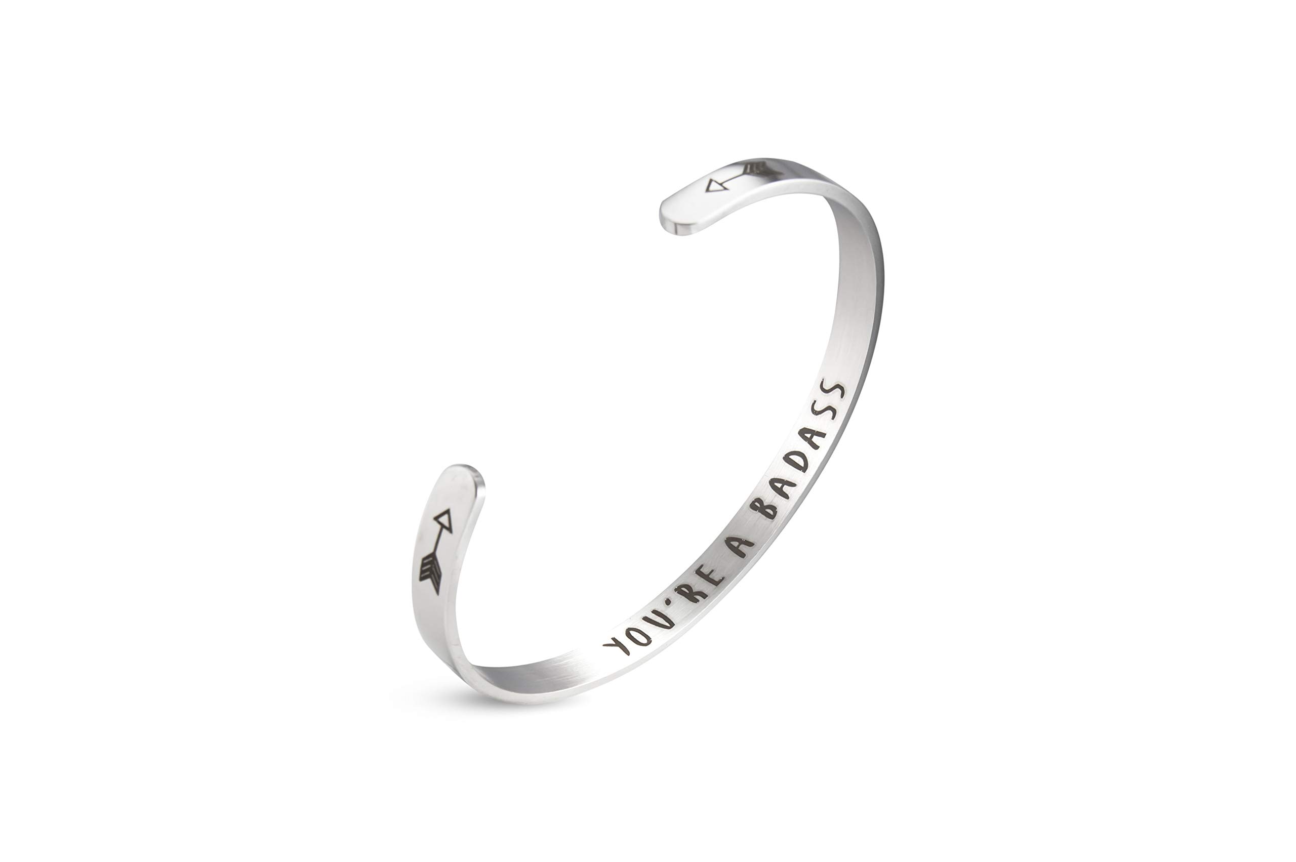 ANKINGPiiN Inspirational Bracelets for Women & Men - Motivational Cuff Bangle with Personalized Mantra - Thoughtful Birthday, Friendship Gift in Elegant Gift Box - Perfect for Daily Wear, Yoga, Meditation & Special Occasions