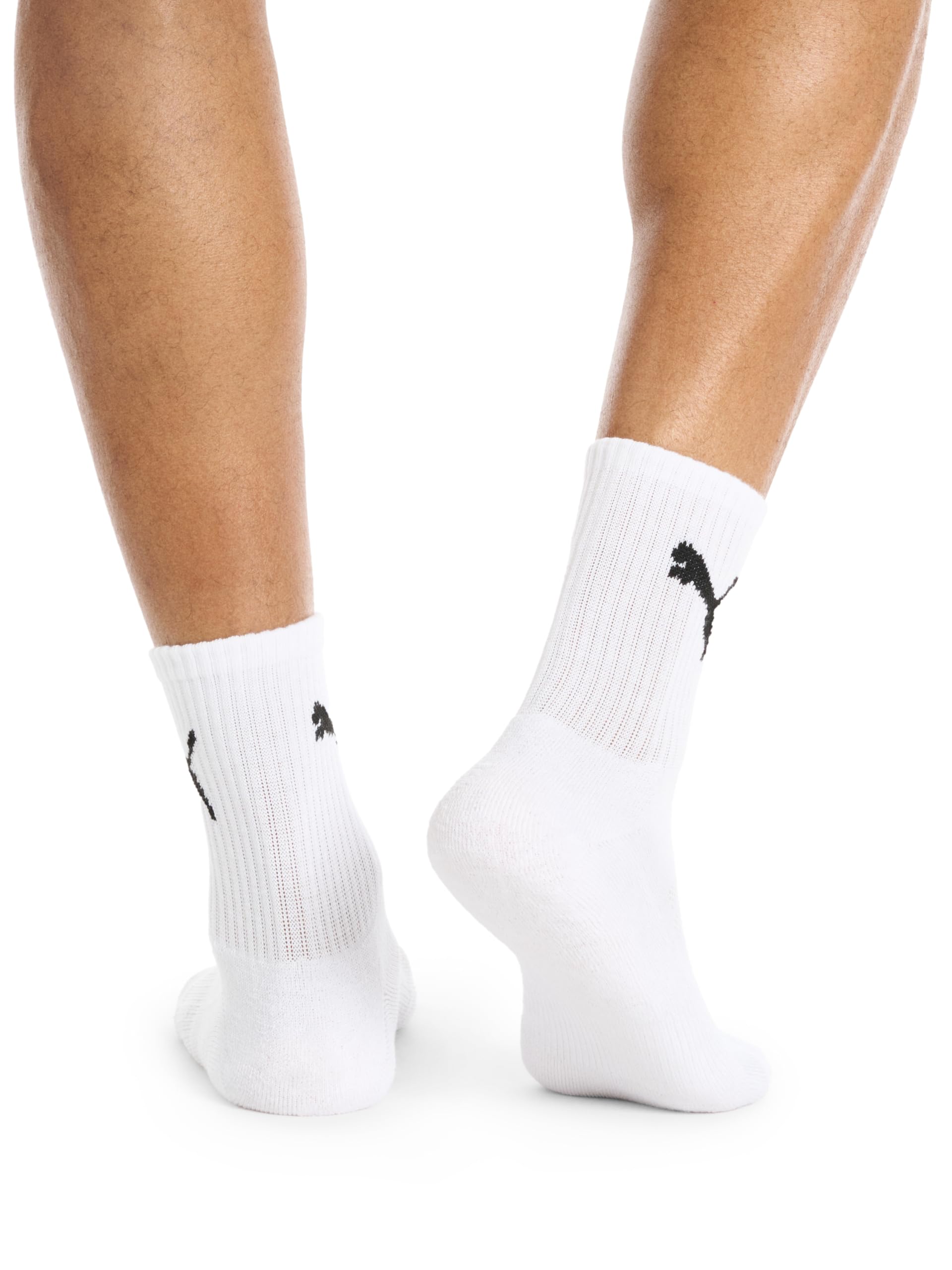 PUMA Men's 8 Pack Athletic Cushioned High Quarter Crew Socks - Breathable Workout Socks for Running, Gym & Sports - Comfortable Cotton Blend for Daily Wear & Active Lifestyle
