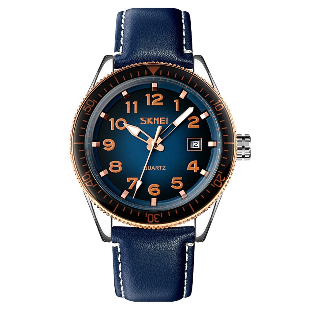 Men's Luxury Leather Watch - Big Face, Waterproof, Luminous - Perfect for Casual & Dress Wear - Father's Day Gift