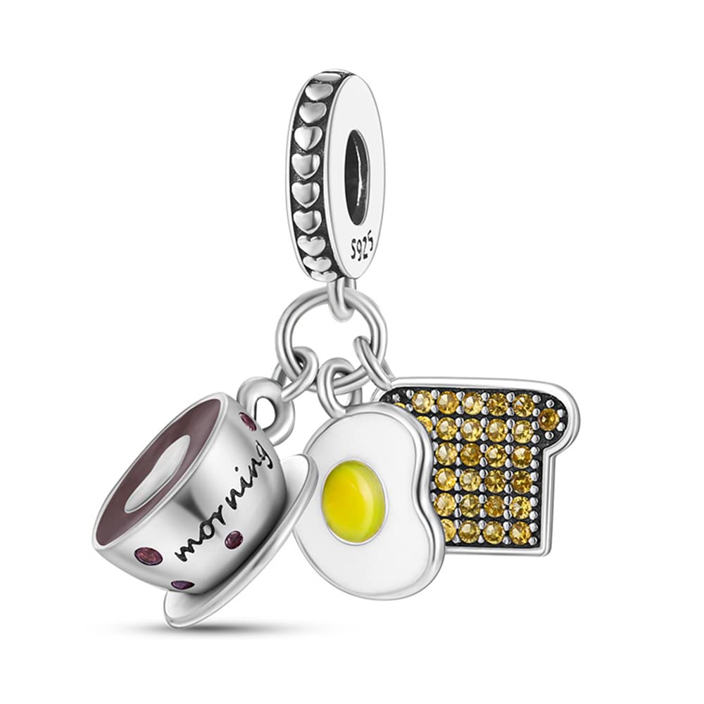 Pandach 925 Sterling Silver Travel-Themed Charms for Bracelets & Necklaces - Round The World Beads, Relaxation Dangle Pendants - Jewelry Beads Gifts for Women - Perfect for Travel Lovers, Vacation Souvenirs & Everyday Wear