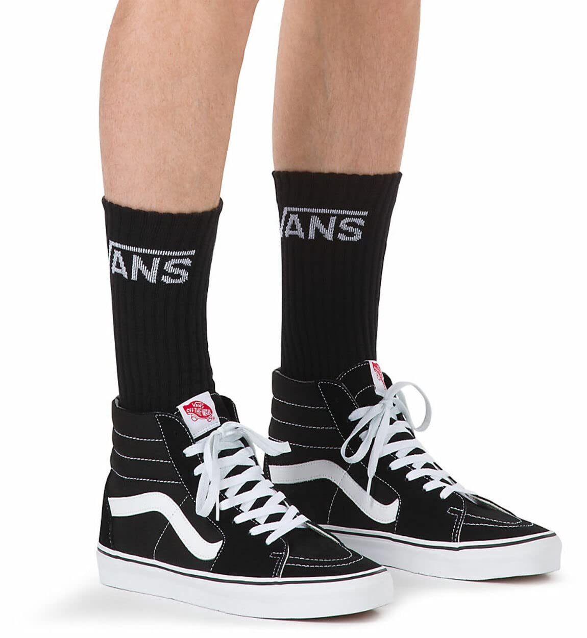 Vans Men's Classic Crew Socks 3-Pack - Black & White Checkerboard, Black & White (US 6.5-9) | Comfortable Casual Socks for Everyday Wear, Sneakers & Skateboarding