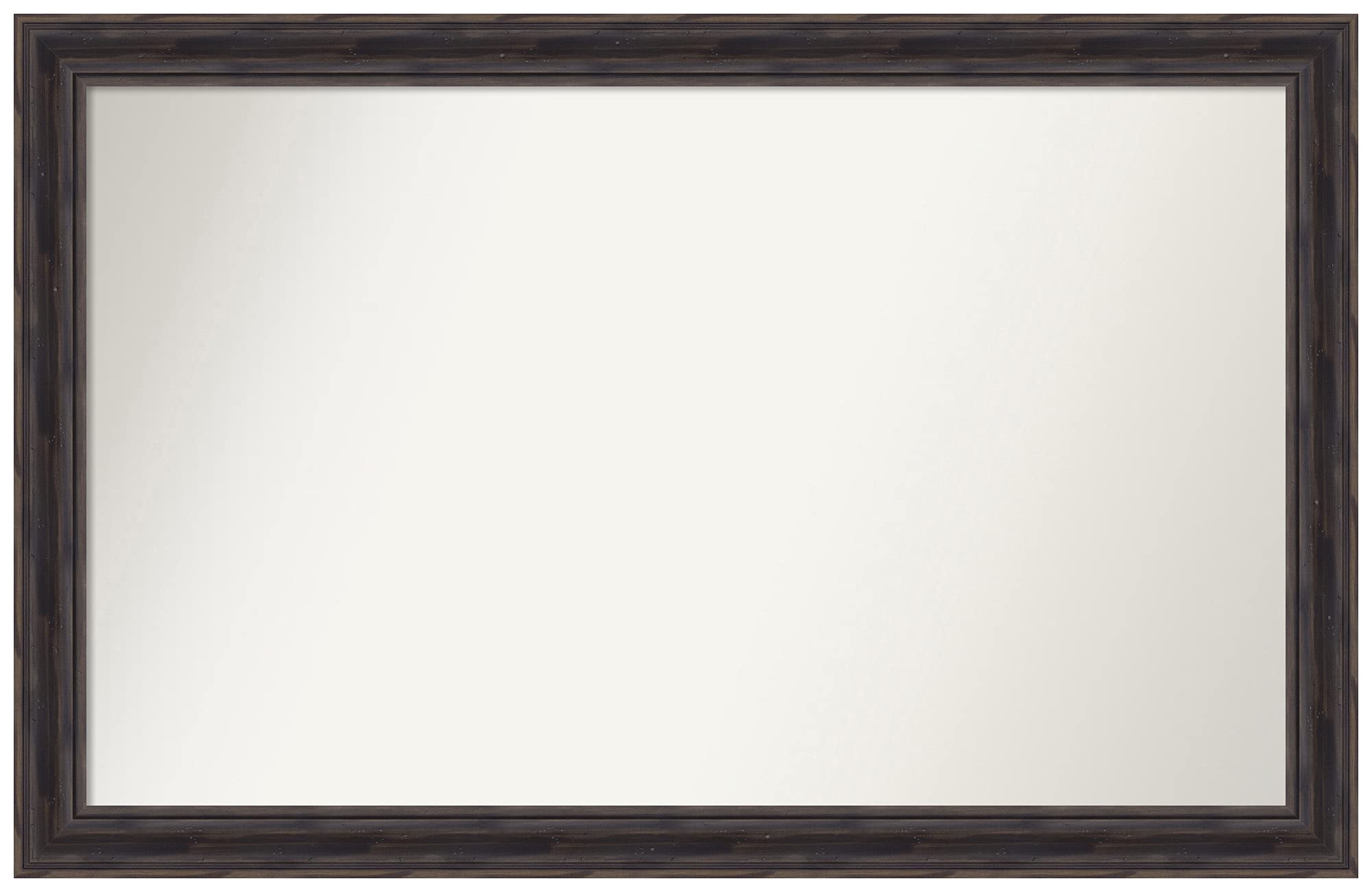 Amanti Art Rustic Pine Non-Beveled Custom Wall Mirror 23.5x36.5 Inches - Handcrafted Brown Bathroom Mirror with Narrow Wood Frame - Available in Various Sizes for Living Room, Bedroom & Entryway Decor