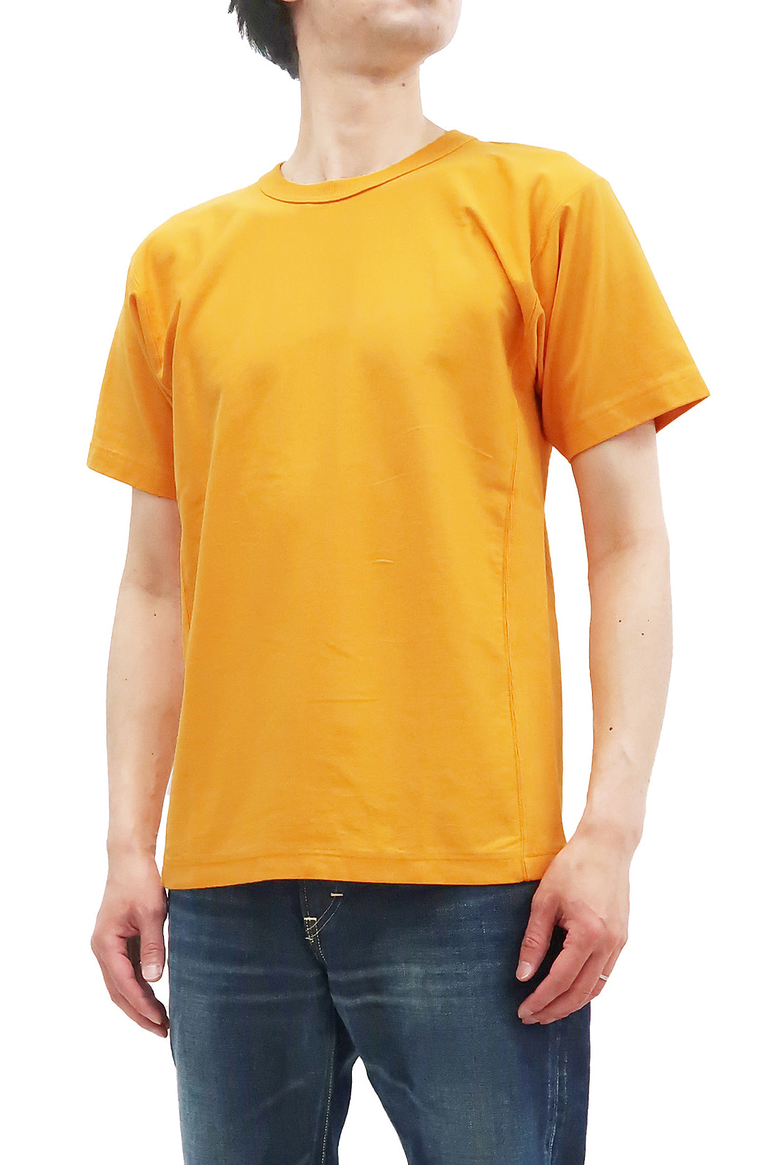Whitesville Plain T-Shirt for Men - Heavyweight Short Sleeve Tee with Rib Side Panels | Comfortable Casual Wear (WV78930-156 Gold) | Perfect for Everyday Outfits, Gym & Street Style