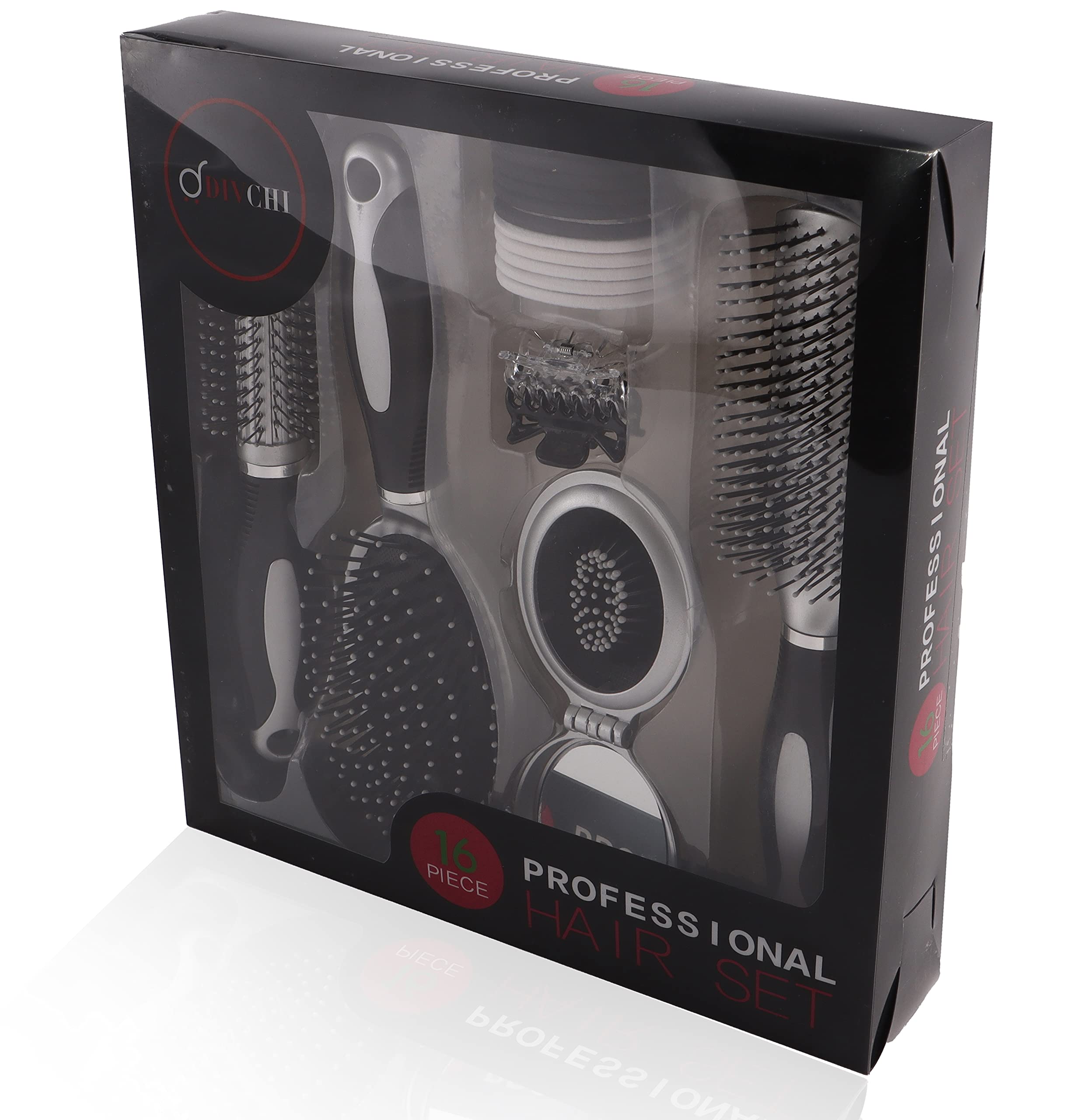 DIVCHI 16-Piece Hair Care Kit - Curling & Styling Brushes for Women & Girls | Salon & Travel Use