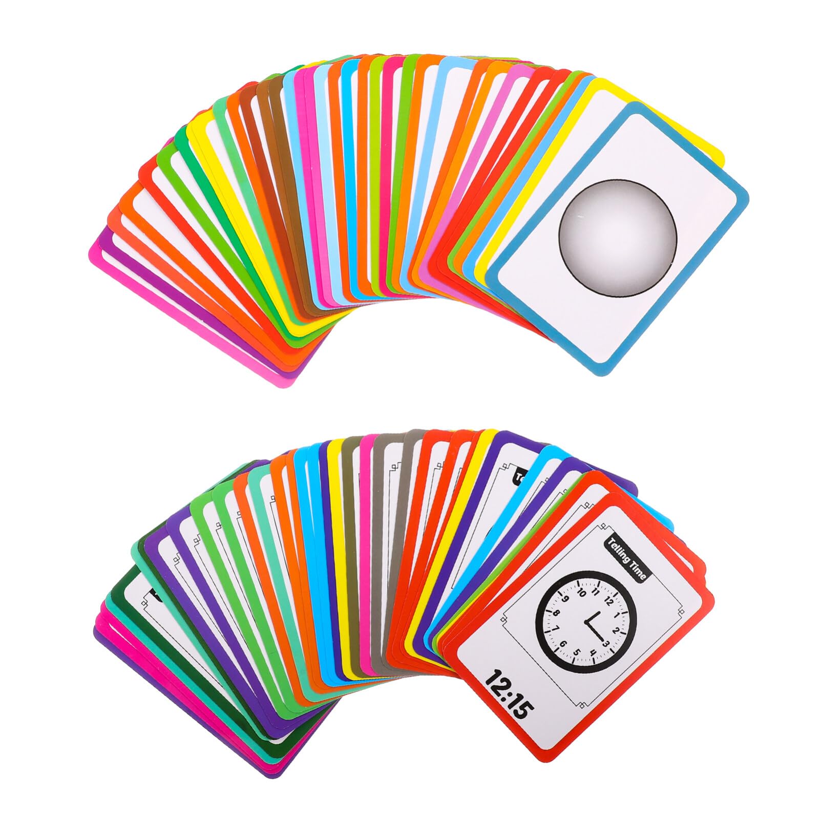 BCOATH 2 Sets Early Education Flash Cards - Alphabet, Fruits & Sight Words Learning Toys for Toddlers & Kids | Cognitive Development Educational Games for Preschool & Homeschool Use