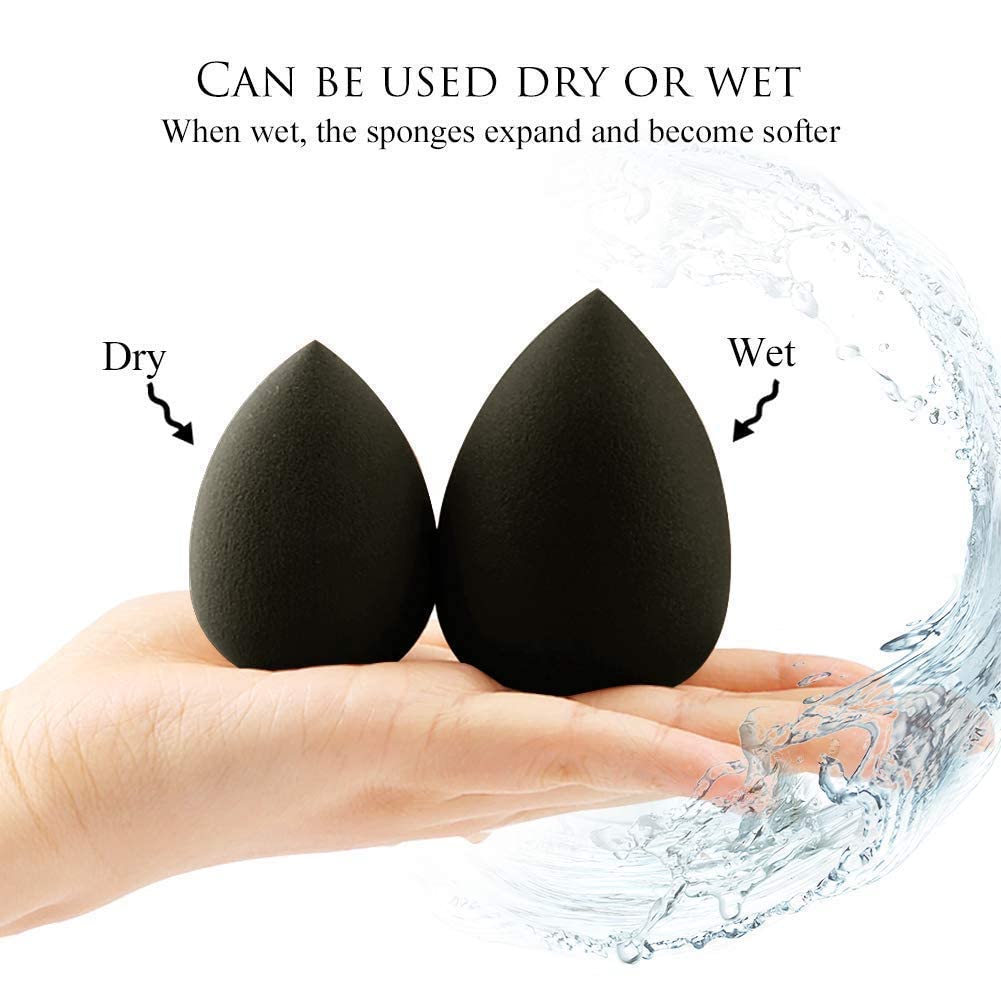 Premium Makeup Sponge Beauty Blender Puff Set of 6 - Soft & Blemish-Free Cosmetic Sponges for Flawless Foundation & Concealer Application - Perfect for Professional Makeup Artists & Home Beauty Routines