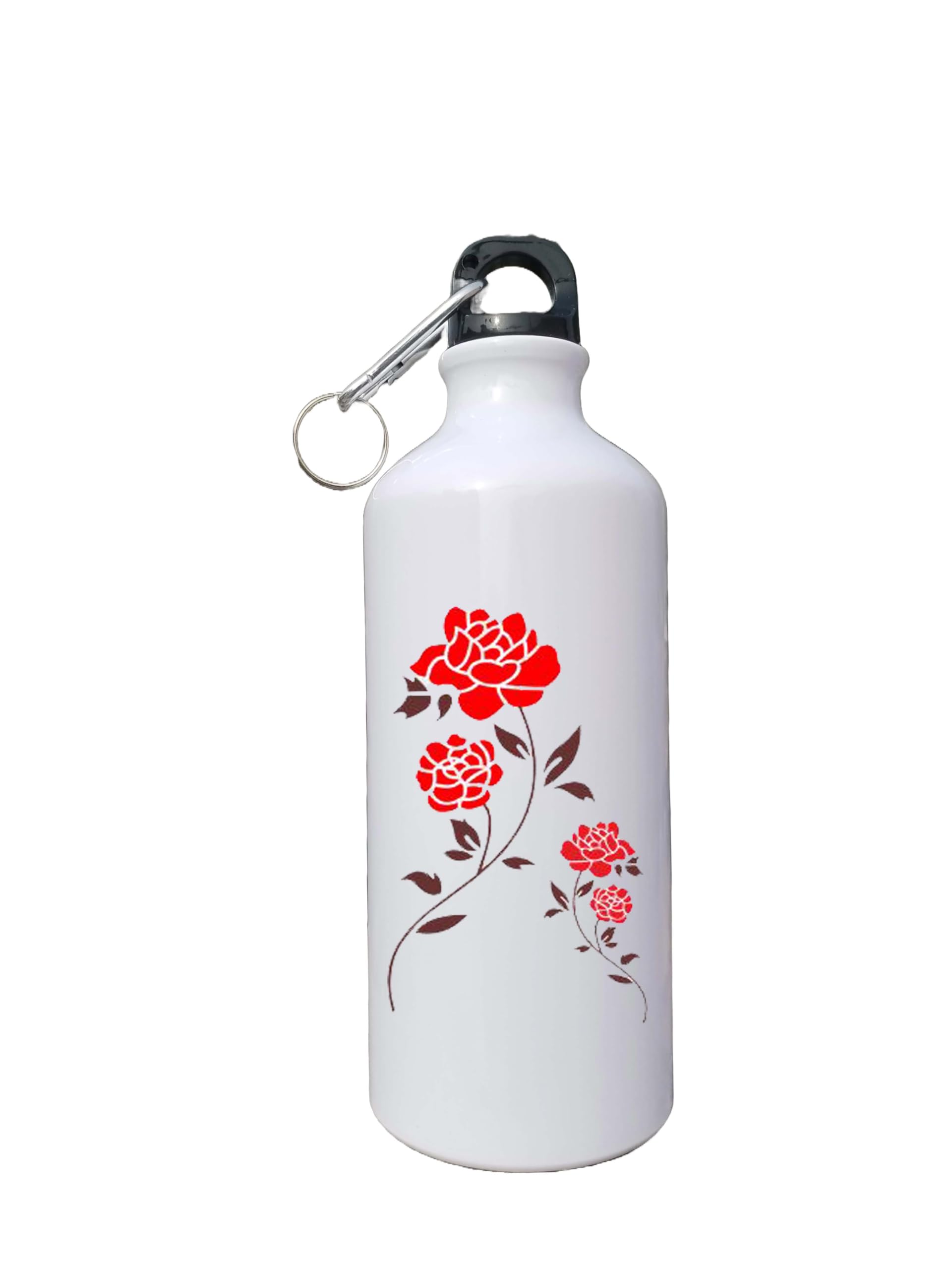 Printed Flower Water Bottle - Insulated Cold Water Bottle, Gift-Ready Design for Outdoor, Gym, and Office Use