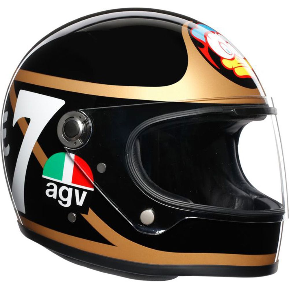 AGV X3000 Barry Sheene Replica Motorcycle Helmet - Premium Full Face Racing Helmet for Men & Women - DOT & ECE Certified - Ideal for Racing, Track Days & Motorcycle Enthusiasts