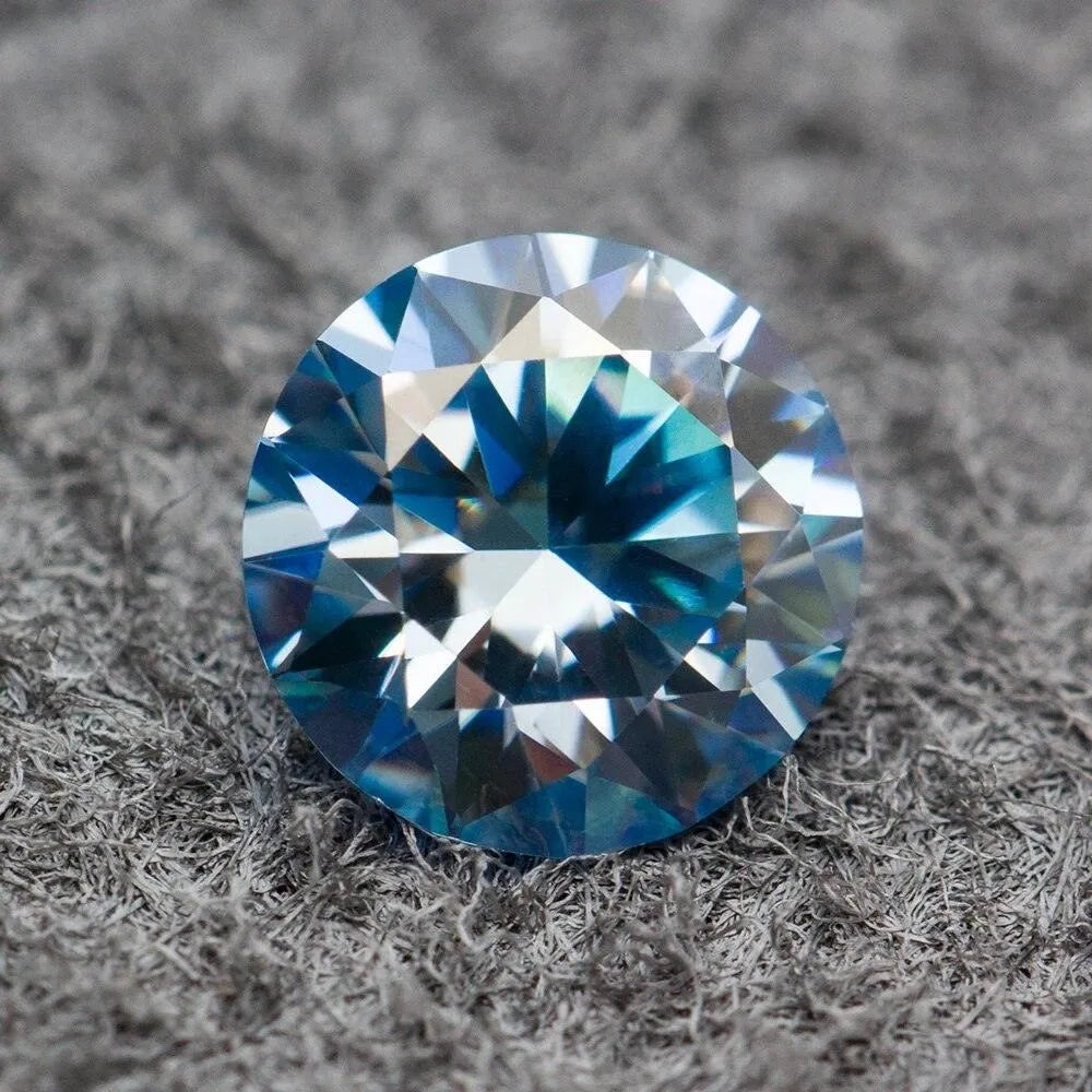 Loose Moissanite Stones - Pink, Black, Green, Blue, Yellow, Purple, Gray, Red | Round Cut GRA Certified Diamonds & Gemstones for Jewelry Making, Engagement Rings & Wedding Bands