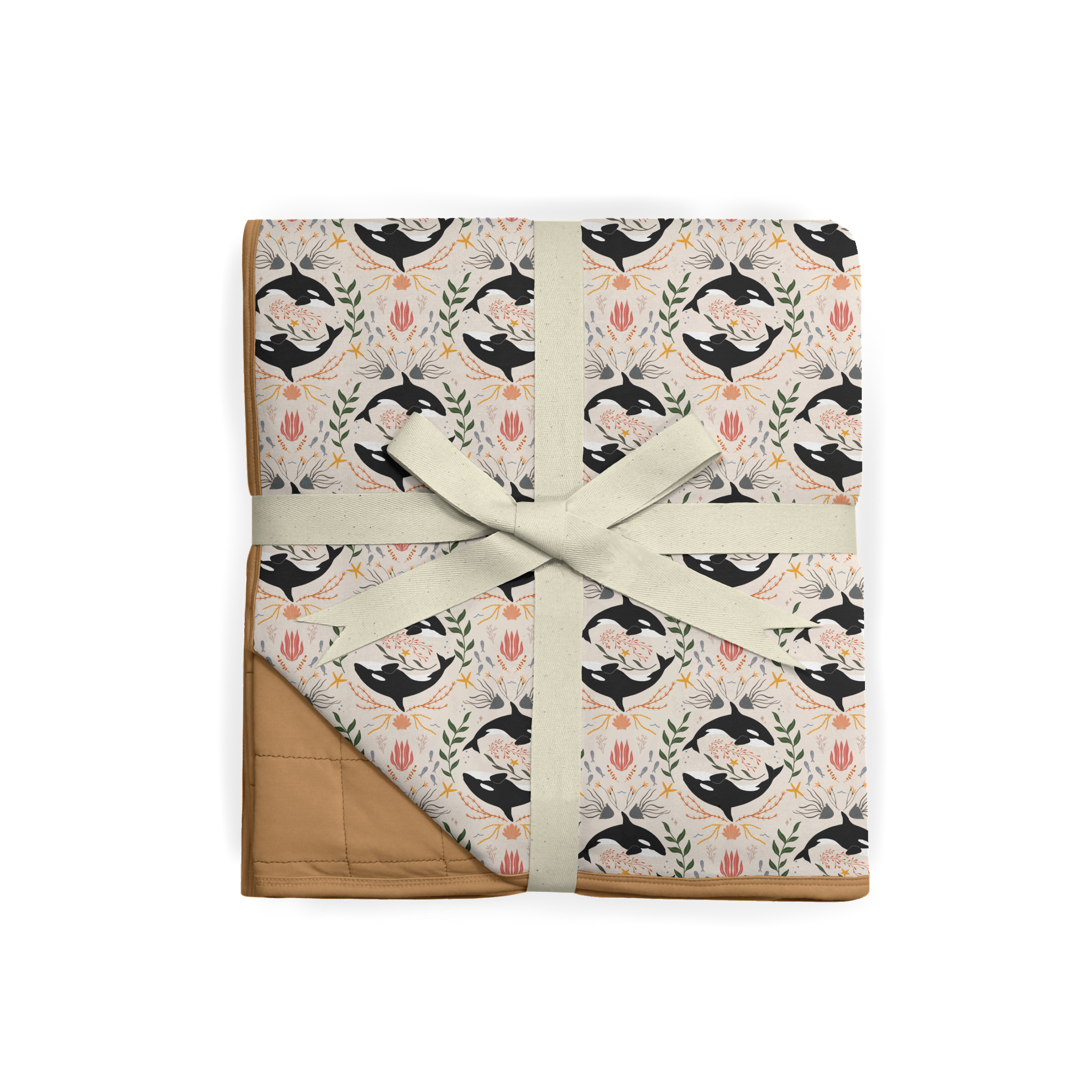 Orca Toile Quilted Oversized Blanket - Soft Luxury Throw for Bed, Couch & Sofa - Perfect for Cozy Nights, Home Decor & Gift Giving