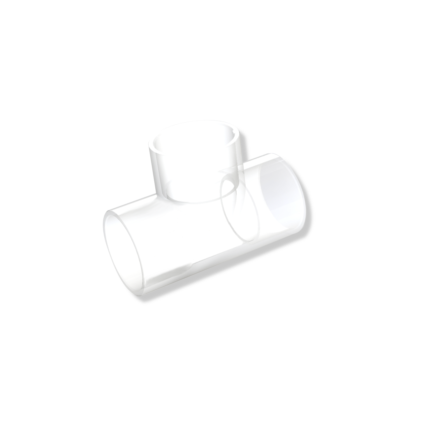 Afras Clear PVC Tee - 3/4 Inch Slip x Slip x Slip PVC Pipe Fitting for Plumbing, Irrigation & DIY Projects - Transparent PVC Pipe Connector for Water Supply, Drainage & Home Improvement