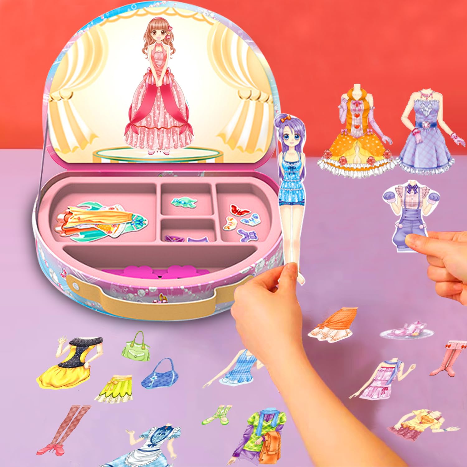 Magnetic Dress Up Doll Toy for Girls 3+, Pretend Play & Learning Gift for Birthday