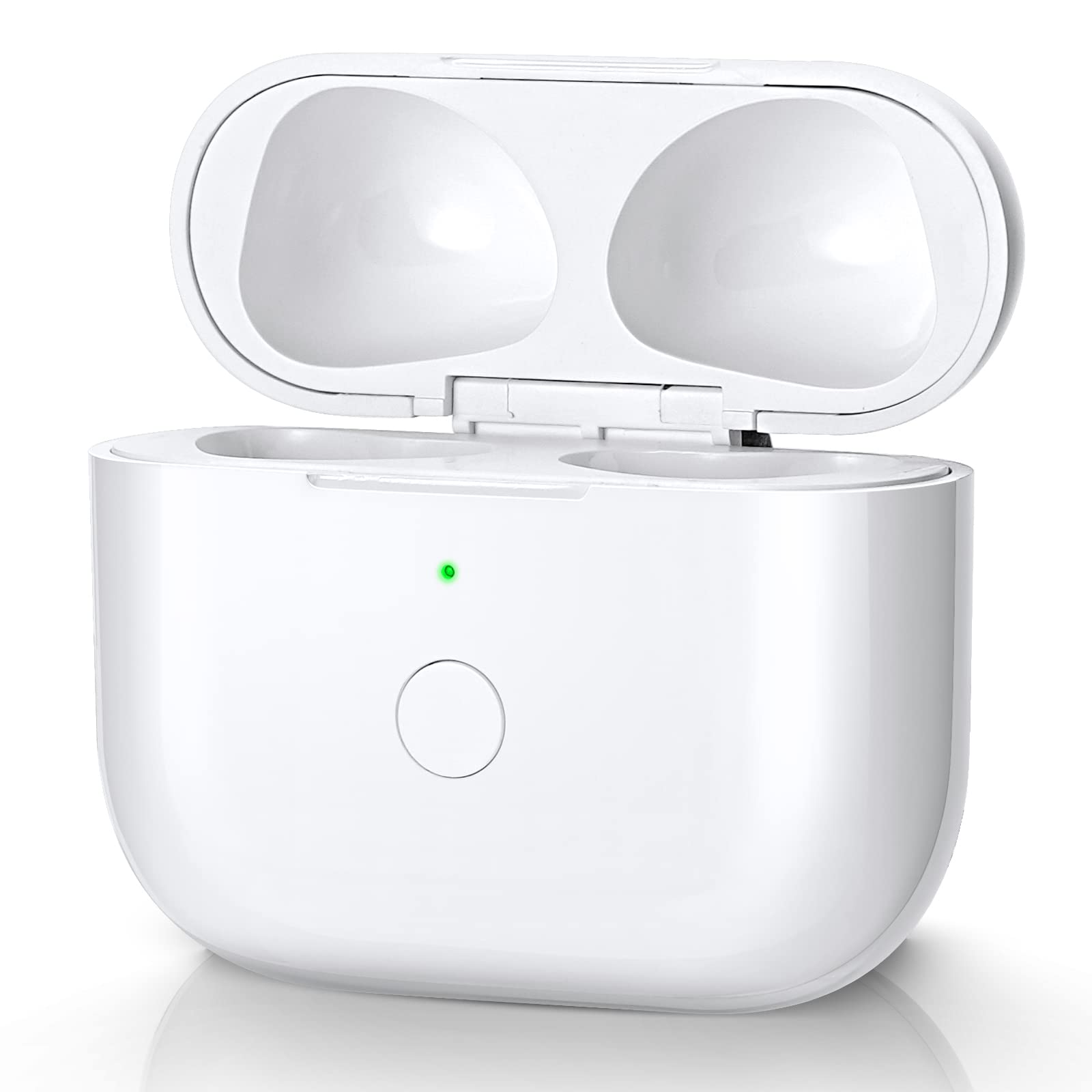 RAVIAD Wireless Charging Case Replacement for AirPods 3rd Generation - White | Compatible with AirPods 3 | Fast Charging & Easy Pairing Sync Button | Perfect for Travel, Gym & Daily Use