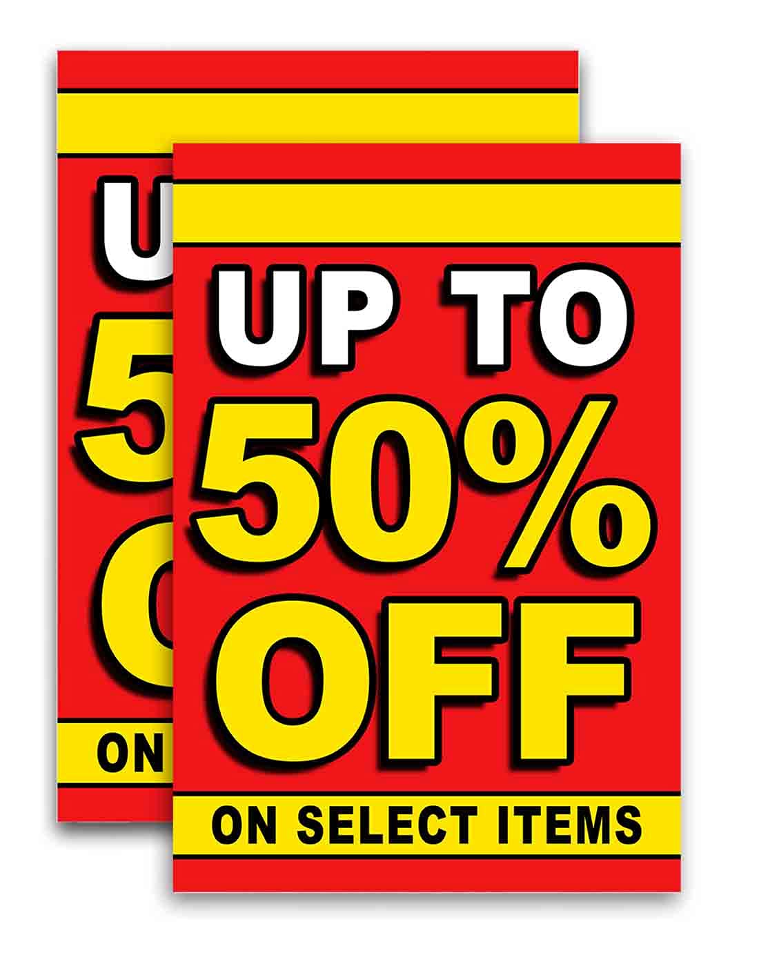 50% Off - 24x36 Inch Vinyl Decal Stickers (Pack of 2) - Waterproof Wall Art, Car Decals & Window Signs - Perfect for Home Decor, Office, and Retail Displays