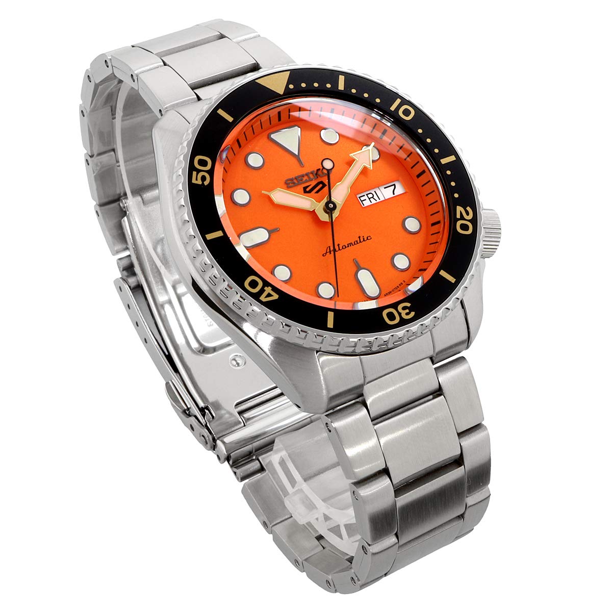Seiko 5 Sports Automatic Men's Watch with Day/Date Calendar, LumiBrite Hands & Markers, Rotating Bezel - 100m Water Resistant - Perfect for Diving, Swimming & Everyday Wear