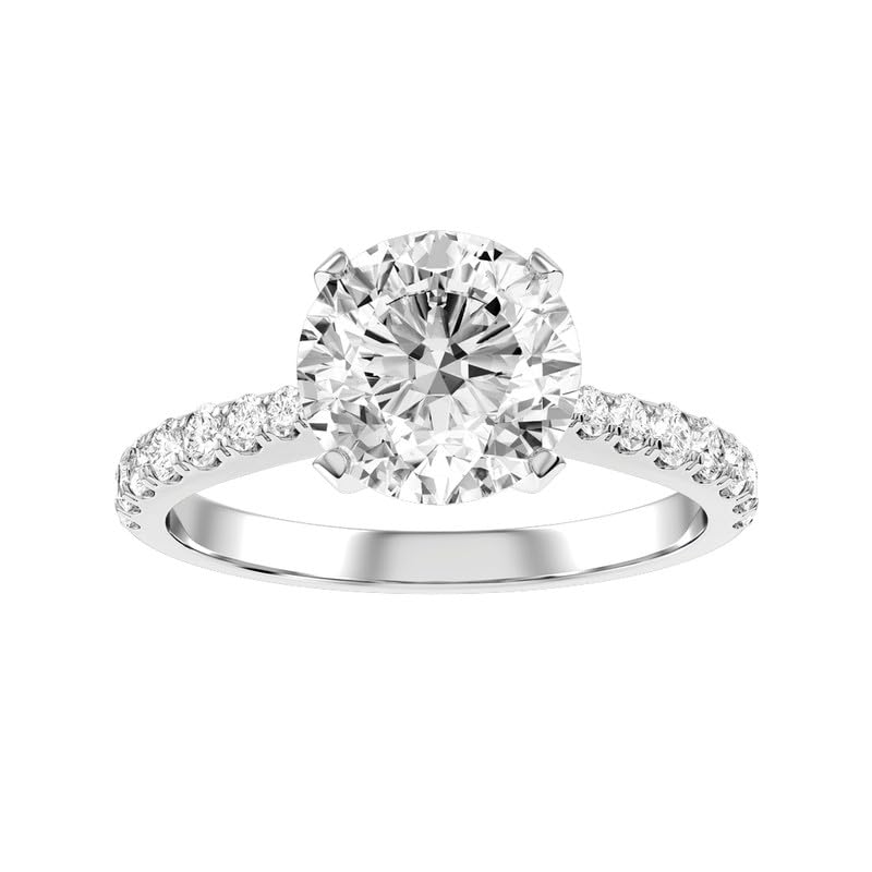 3.2 Carat (ctw) Moissanite Engagement Rings for Women - Platinum Plated Sterling Silver Wedding Band, Anniversary Gift, Promise Ring - Perfect for Proposals, Bridal Jewelry & Special Occasions