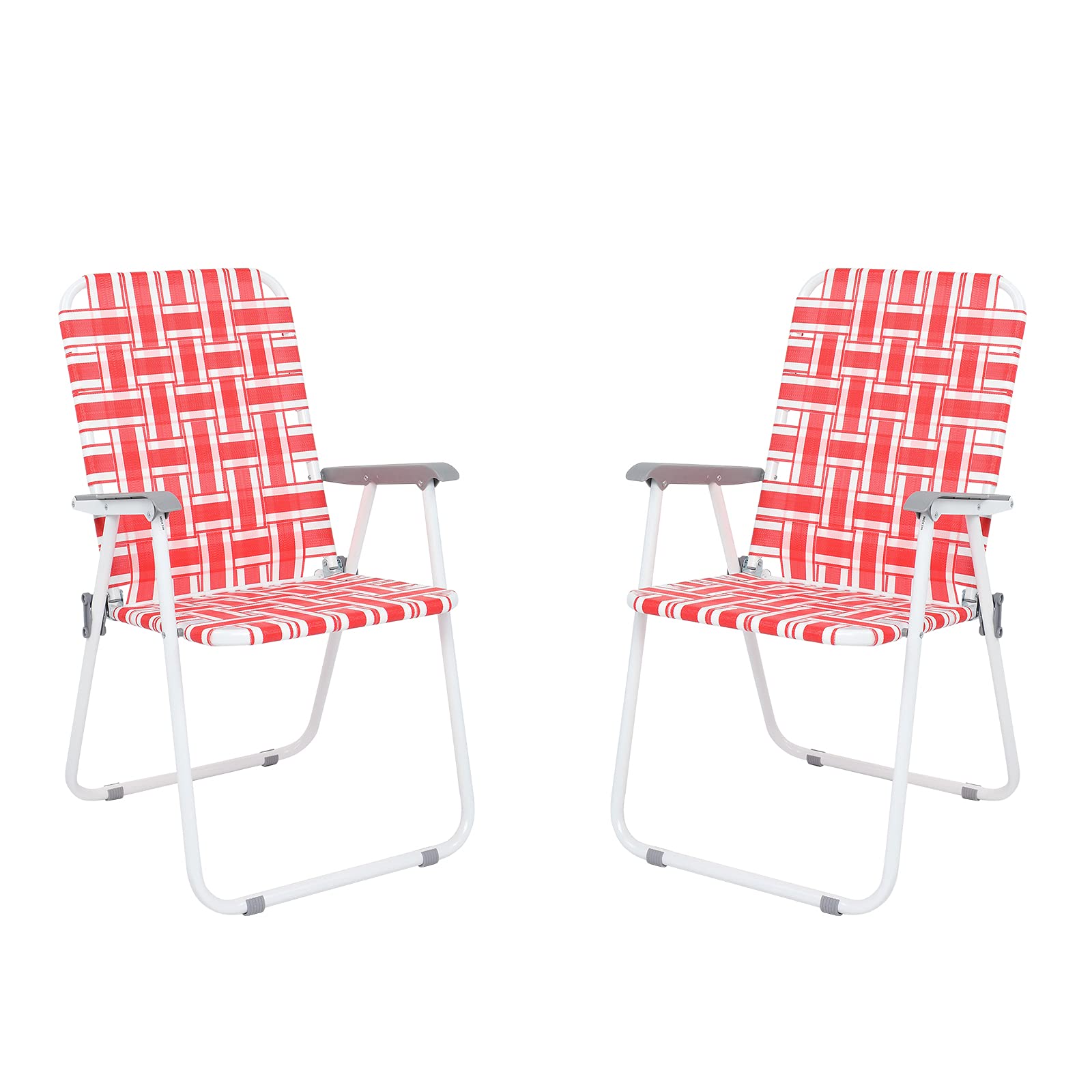 2 Pack Portable Folding Web Chairs - Lightweight Outdoor Beach Chairs for Patio, Garden, Yard & Travel | Perfect for Camping, Picnics, Beach Trips & Backyard Relaxation